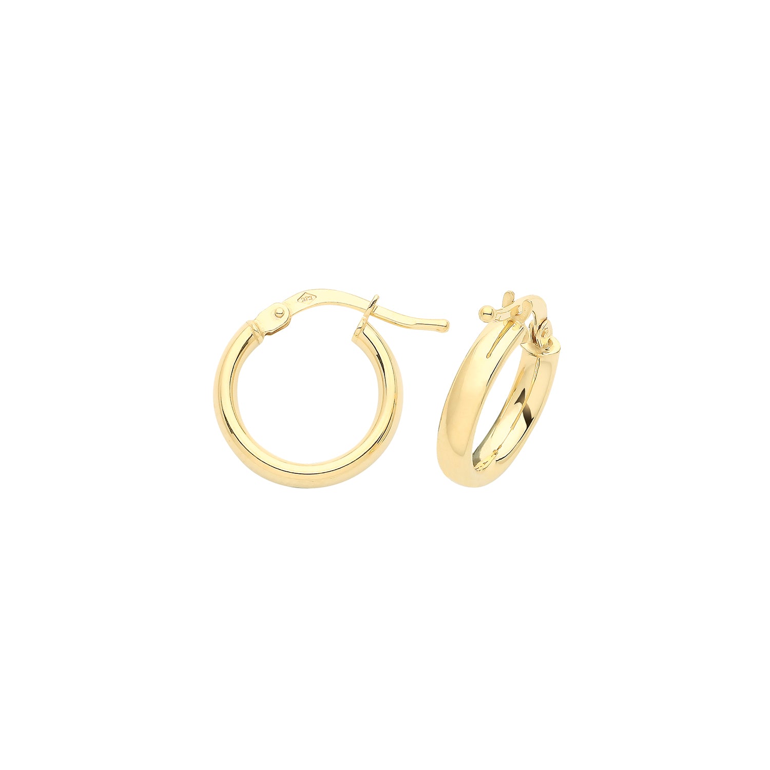 9CT YEL GOLD 10MM HOOP EARRINGS