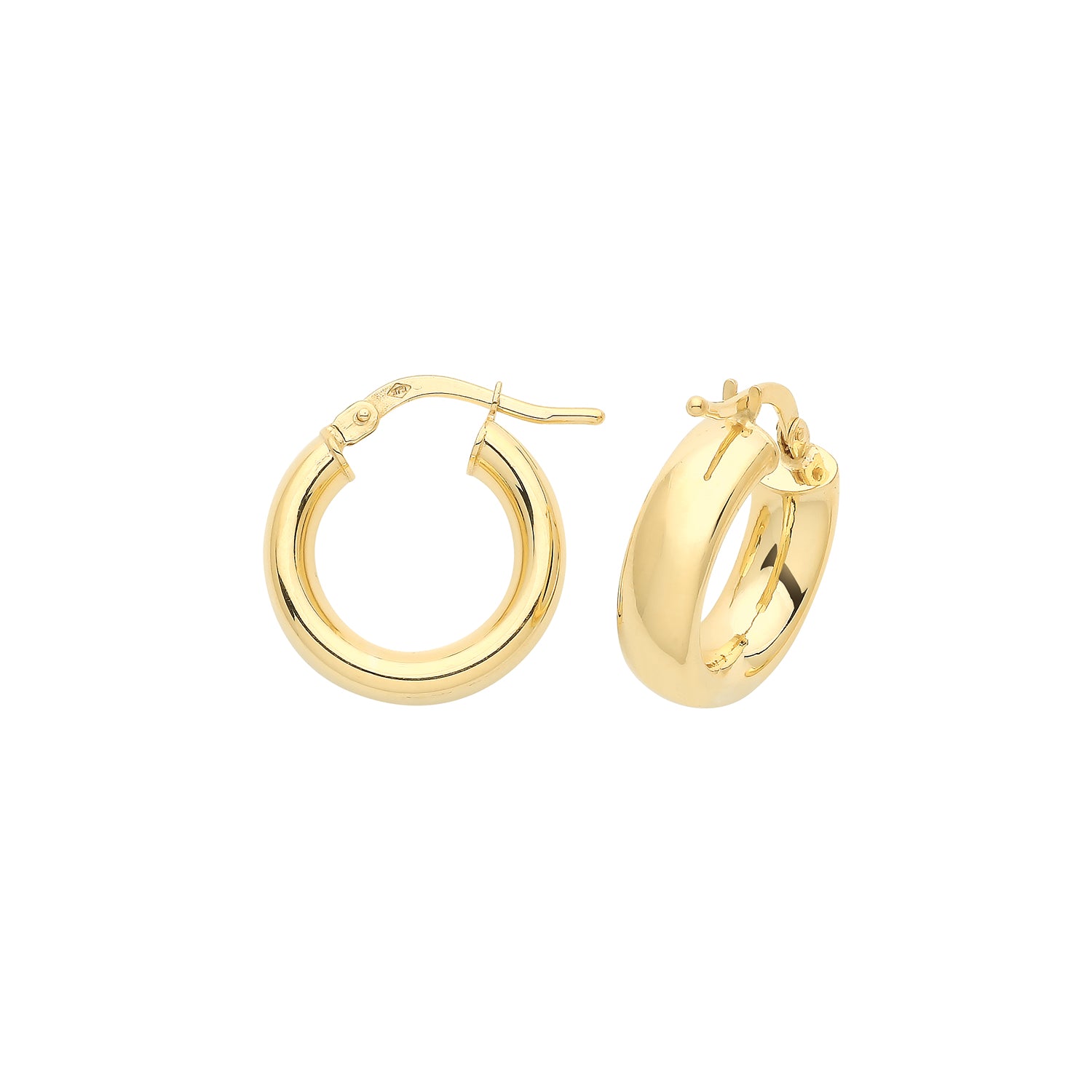 9CT YEL GOLD 10MM HOOP EARRINGS
