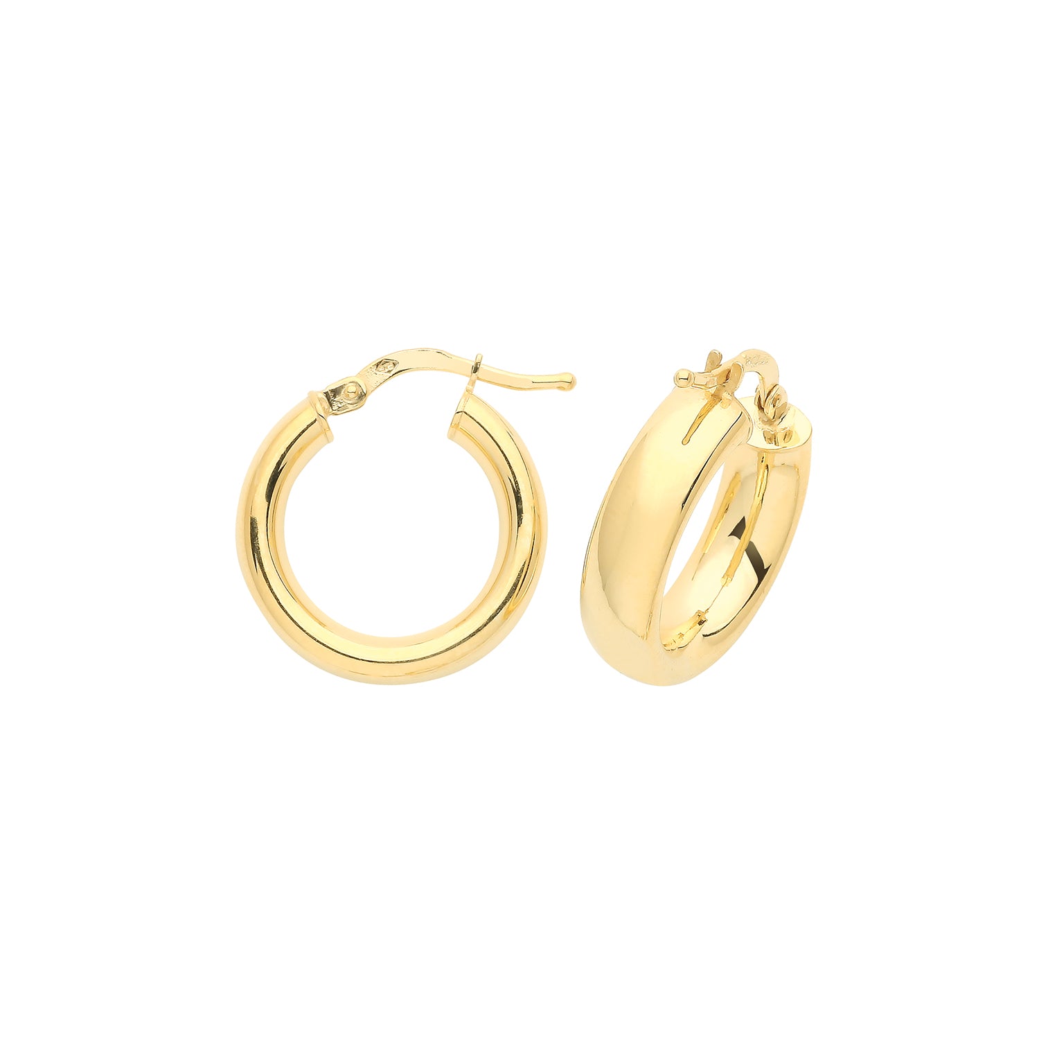9CT YEL GOLD 12MM HOOP EARRINGS