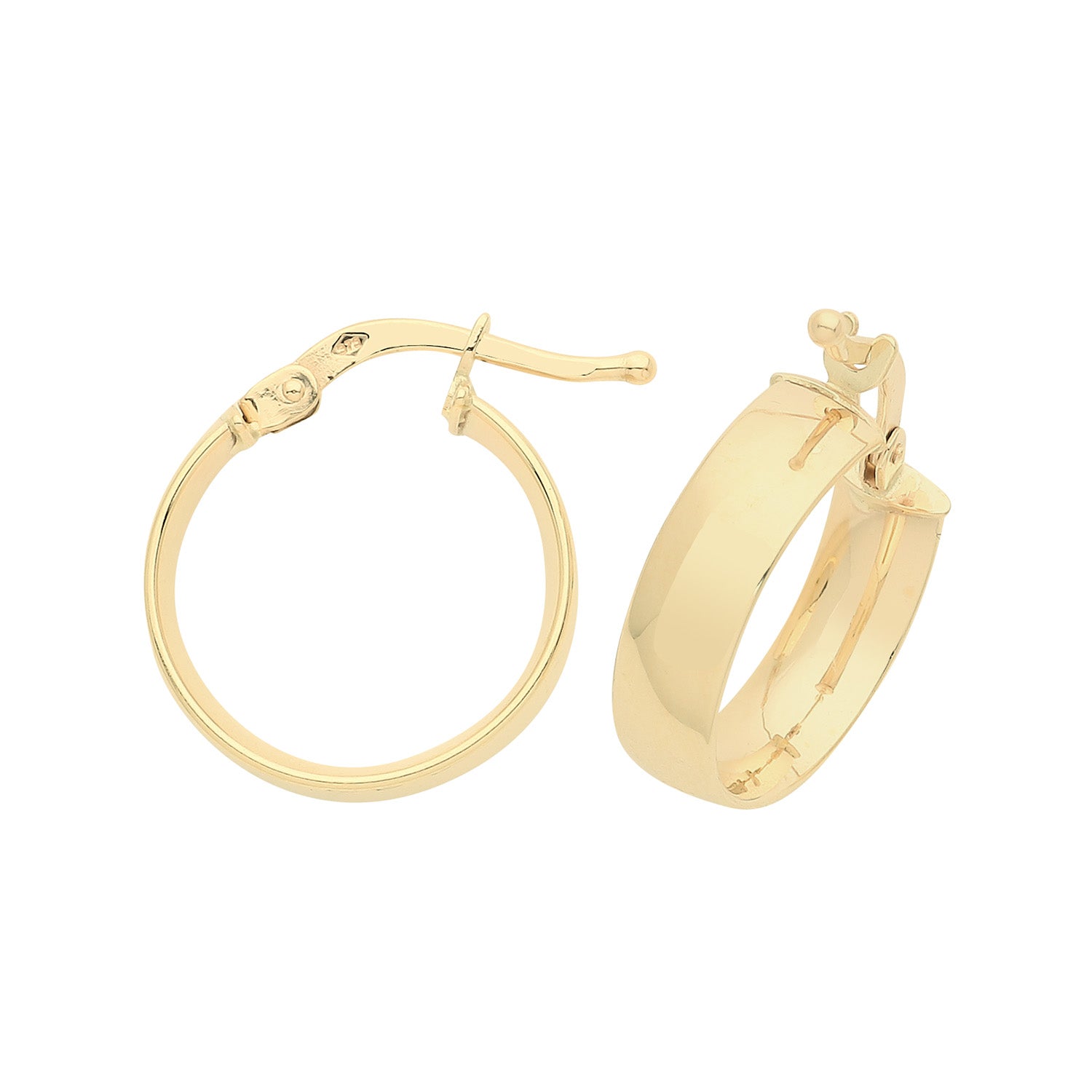9CT YEL GOLD 12MM HOOP EARRINGS