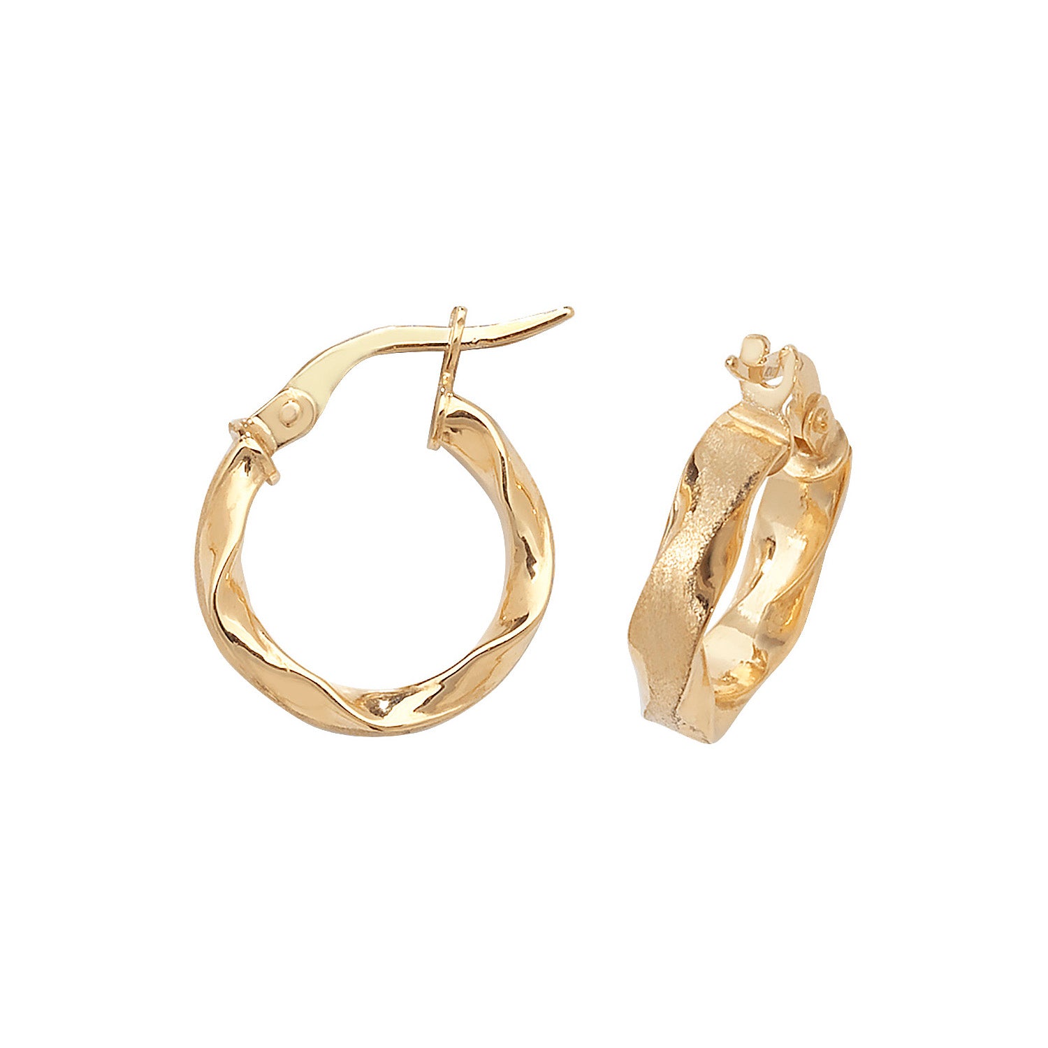 9CT YEL GOLD 10MM HOOP EARRINGS