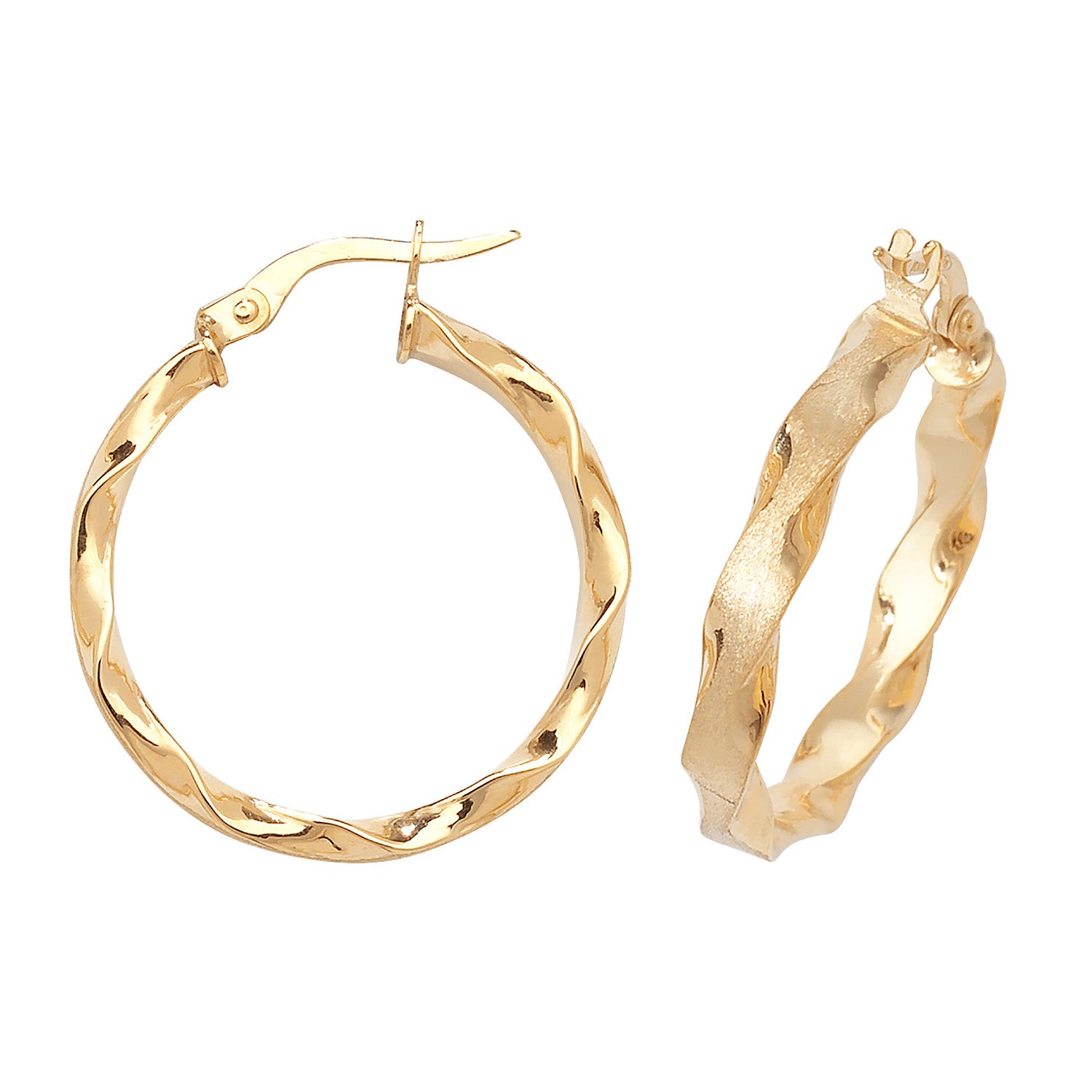 9CT YEL GOLD 20MM HOOP EARRINGS