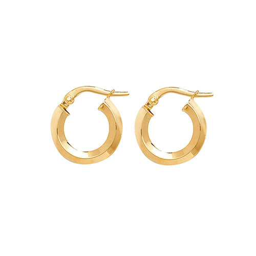 9CT YEL GOLD 08MM HOOP EARRINGS