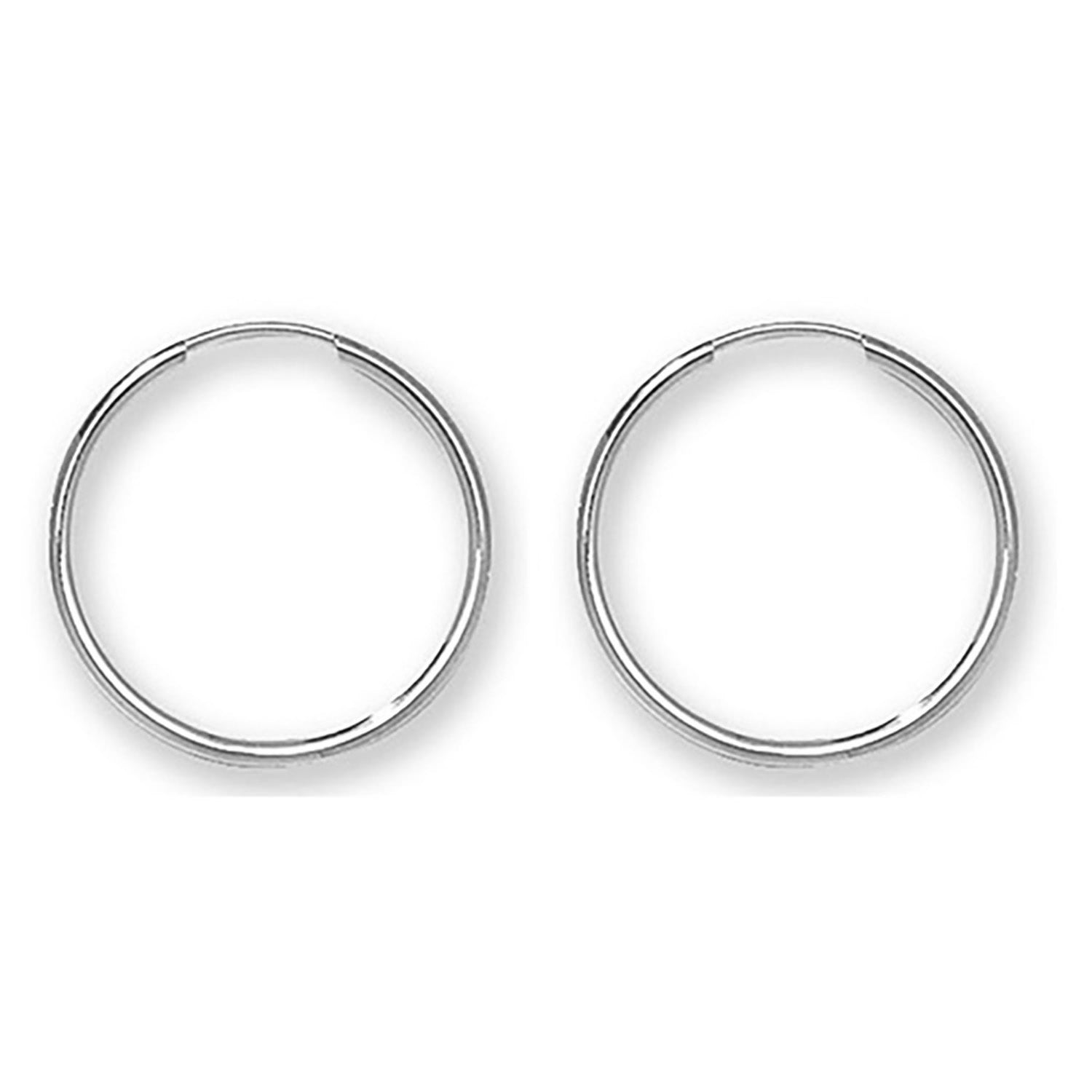 9CT WHITE GOLD 18MM SLEEPERS