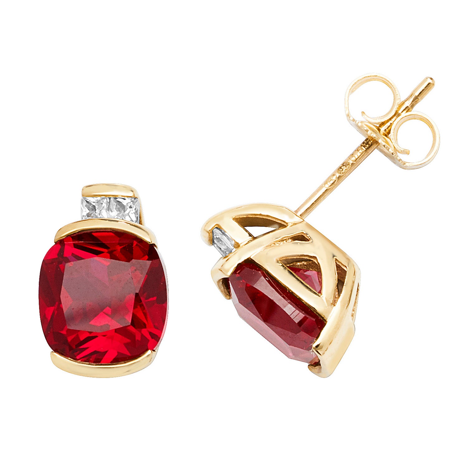 9CT YEL GOLD STUD EARRINGS