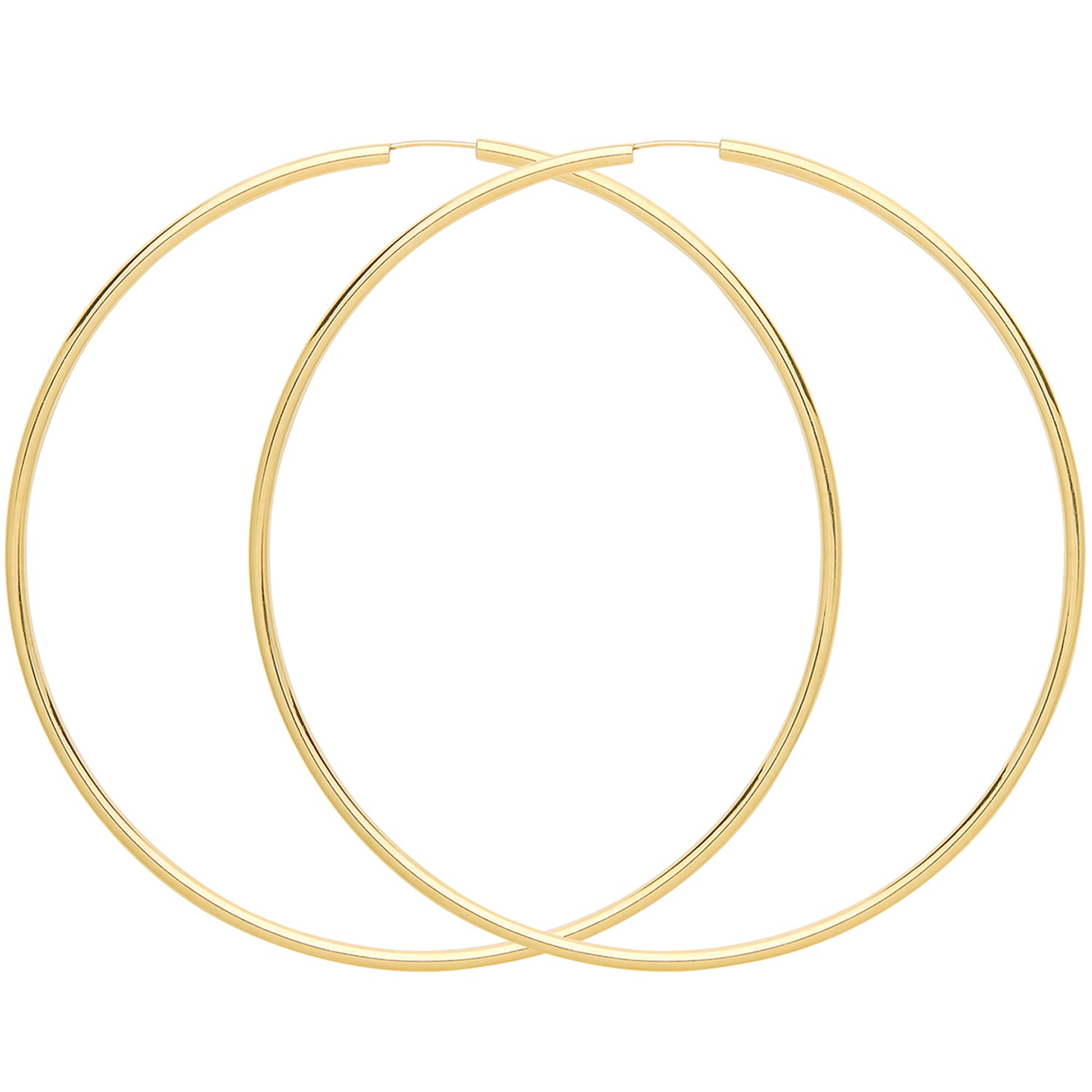 9CT YEL GOLD 70MM SLEEPERS