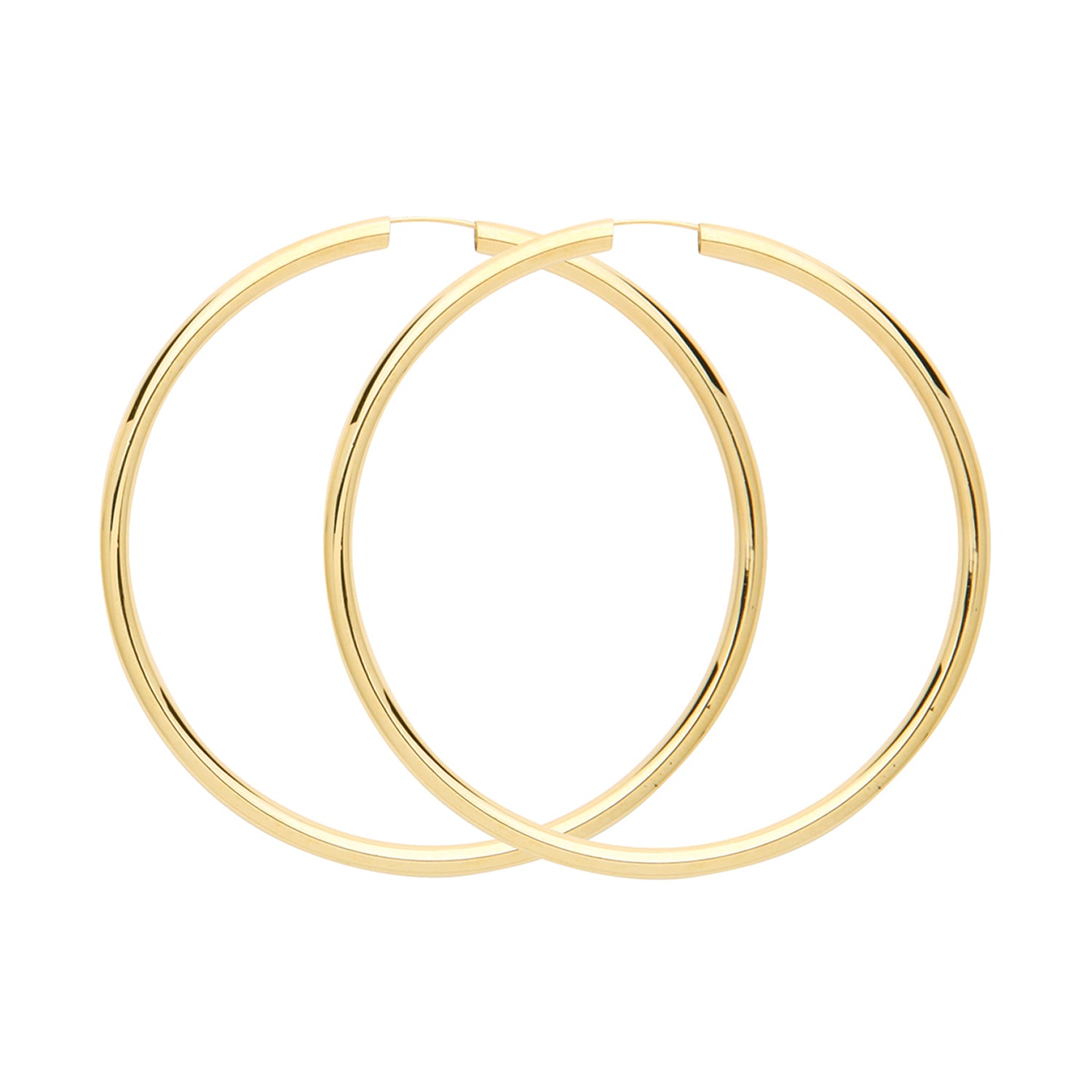 9CT YEL GOLD 60MM SLEEPERS