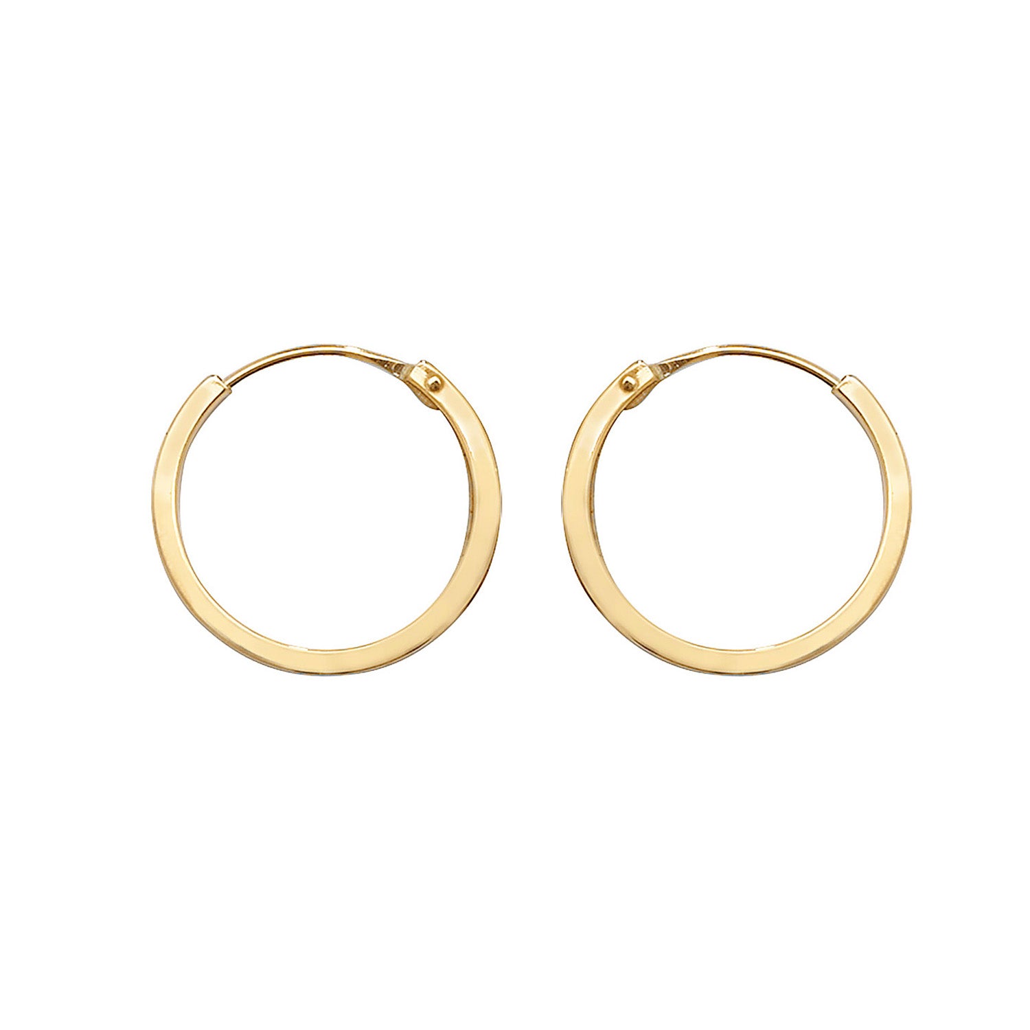 9CT YEL GOLD 10MM SLEEPERS