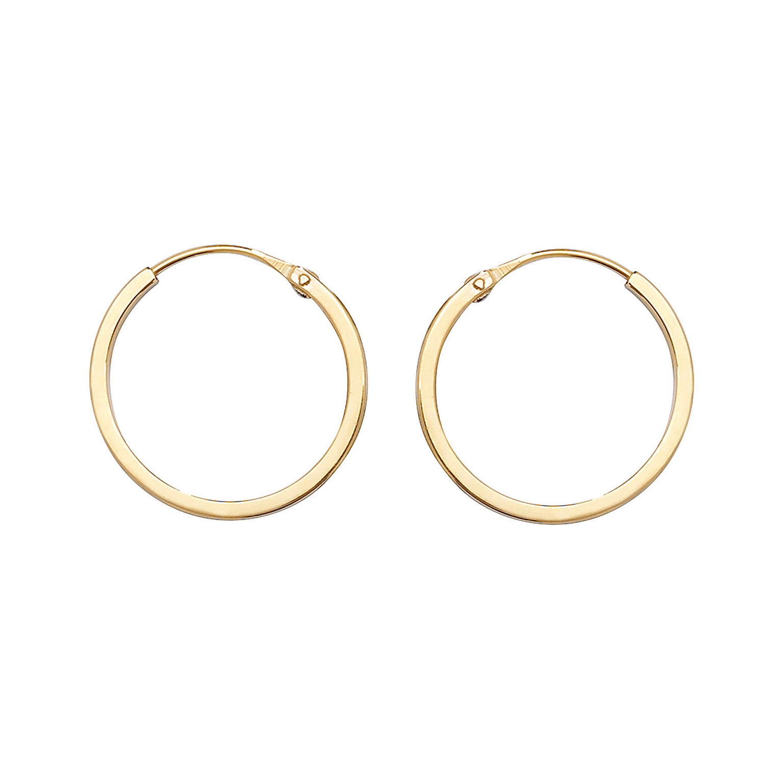 9CT YEL GOLD 12MM SLEEPERS