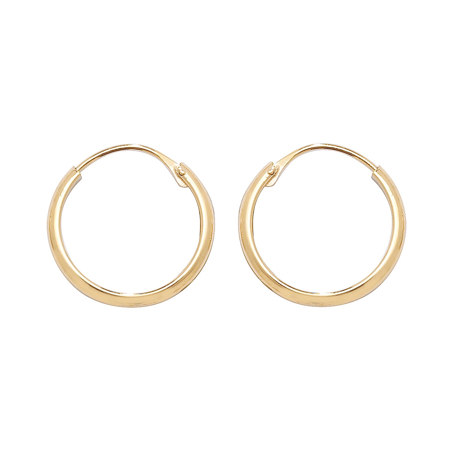 9CT YEL GOLD 12MM SLEEPERS