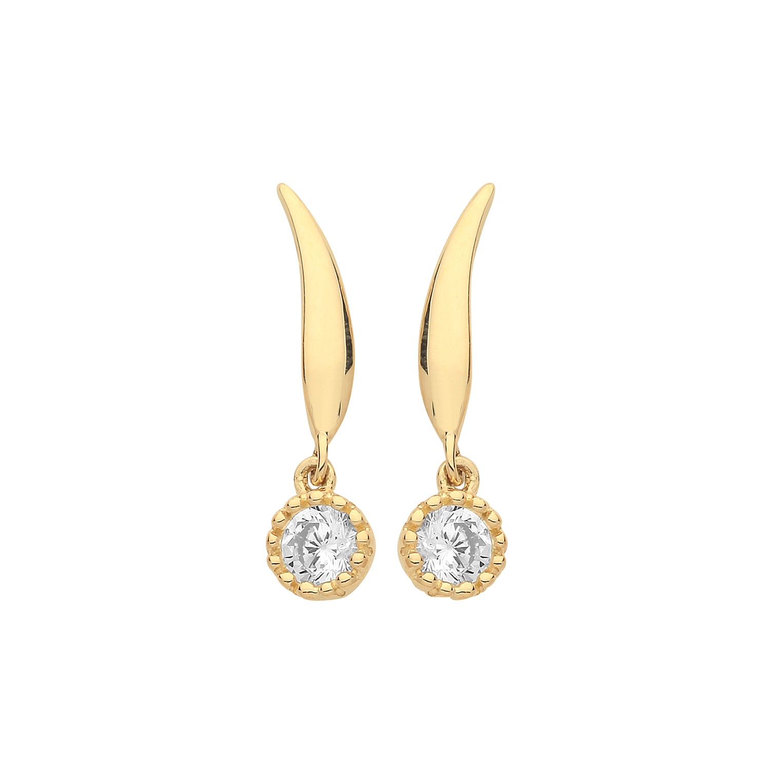 9CT YEL GOLD DROP EARRINGS