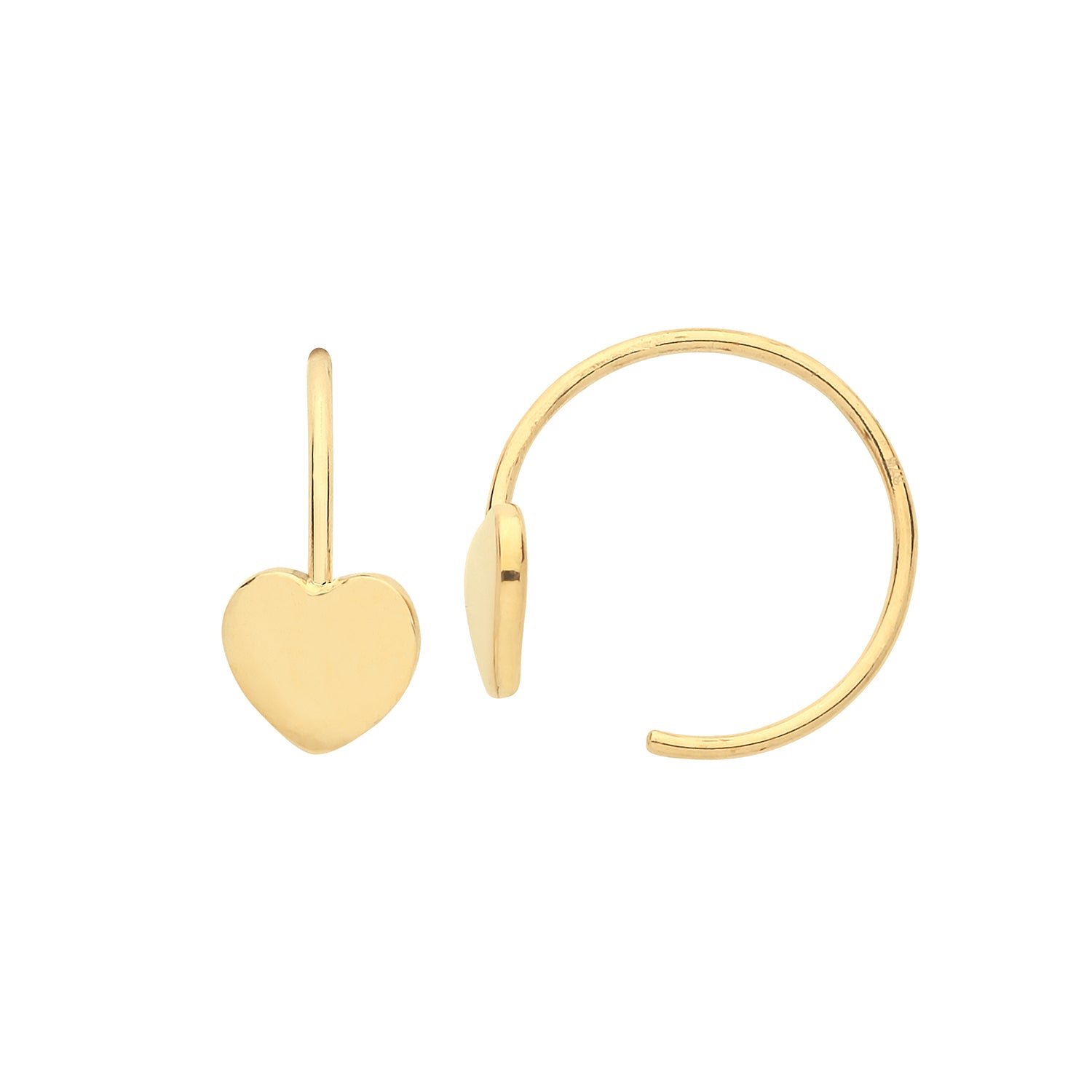 9CT YEL GOLD WIND ON DROP EARRINGS