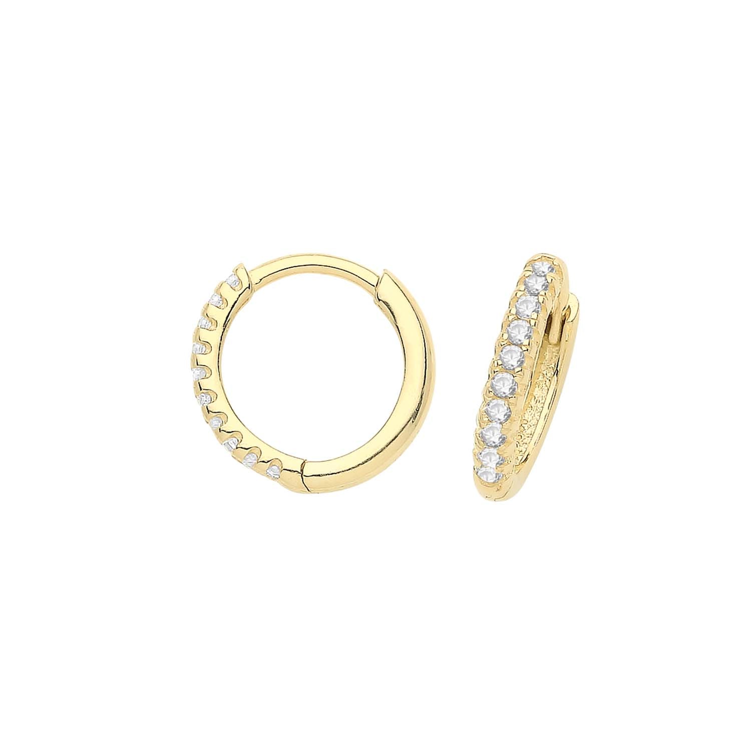 9CT YEL GOLD CZ CLICKERS