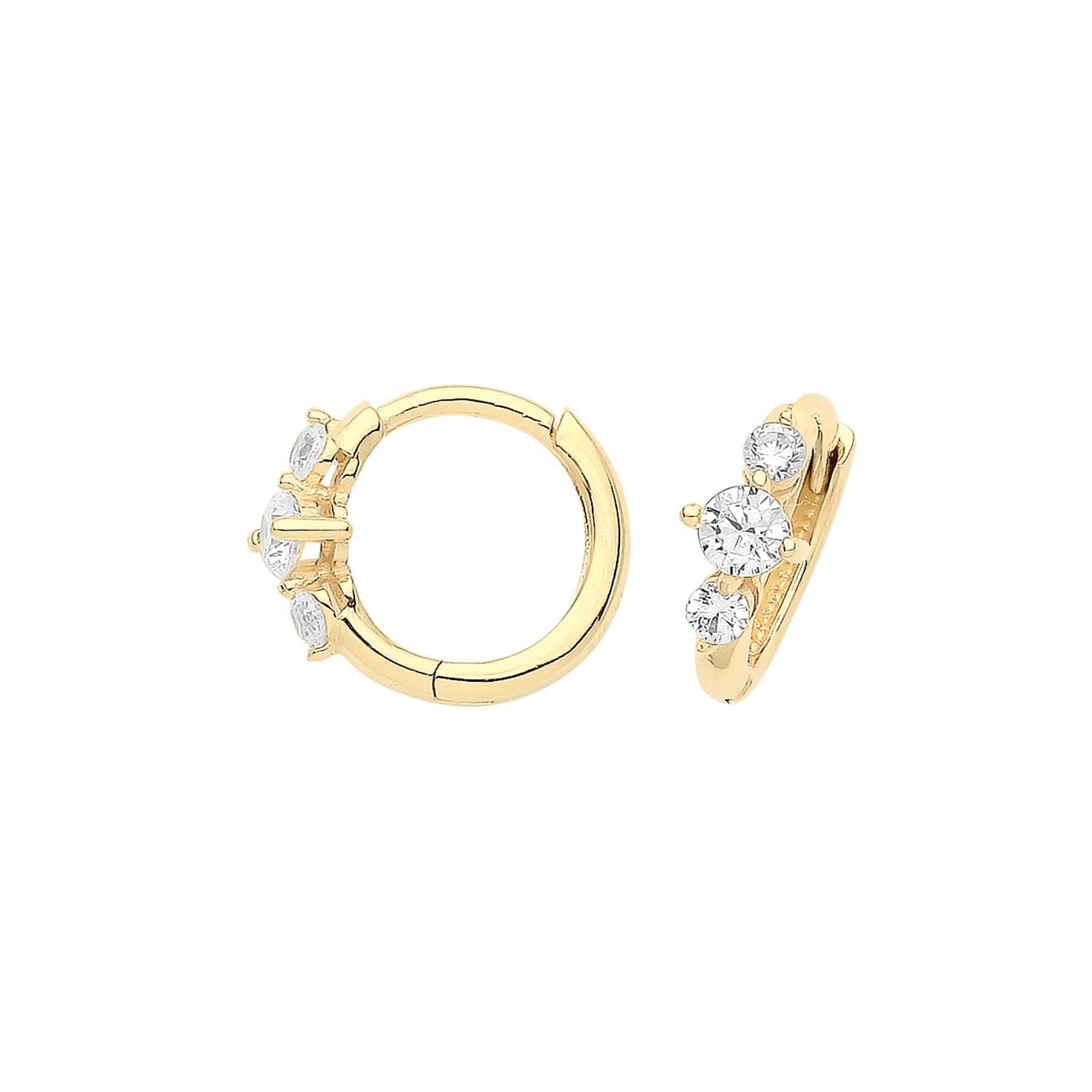 9CT YEL GOLD CZ CLICKERS
