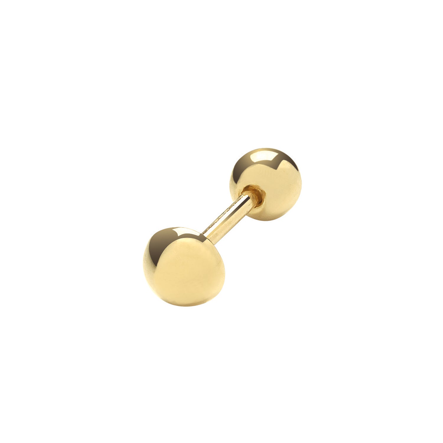 9CT YEL GOLD DOME CARTILAGE 6MM POST STUD