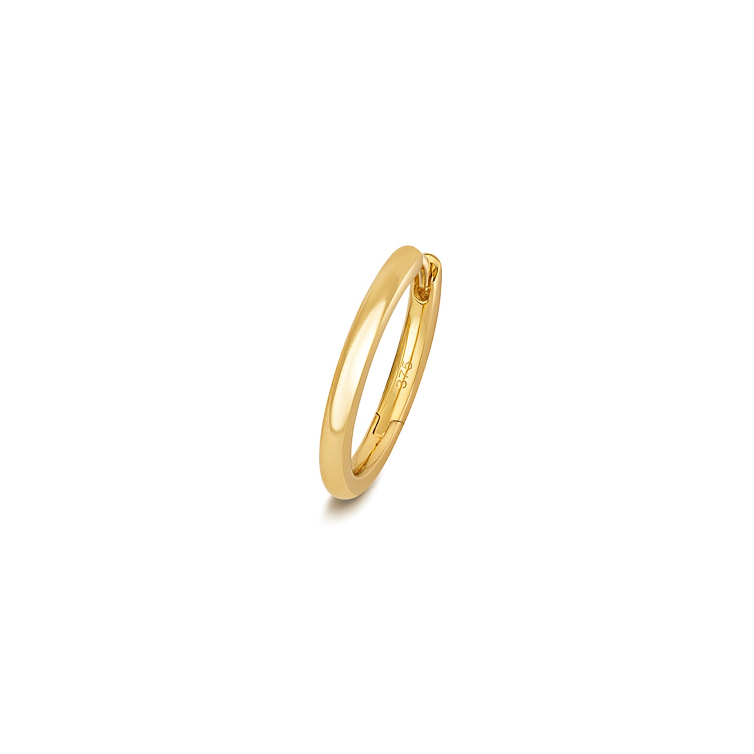 9CT GOLD CARTILAGE EARRING SOLID RND TUBE
