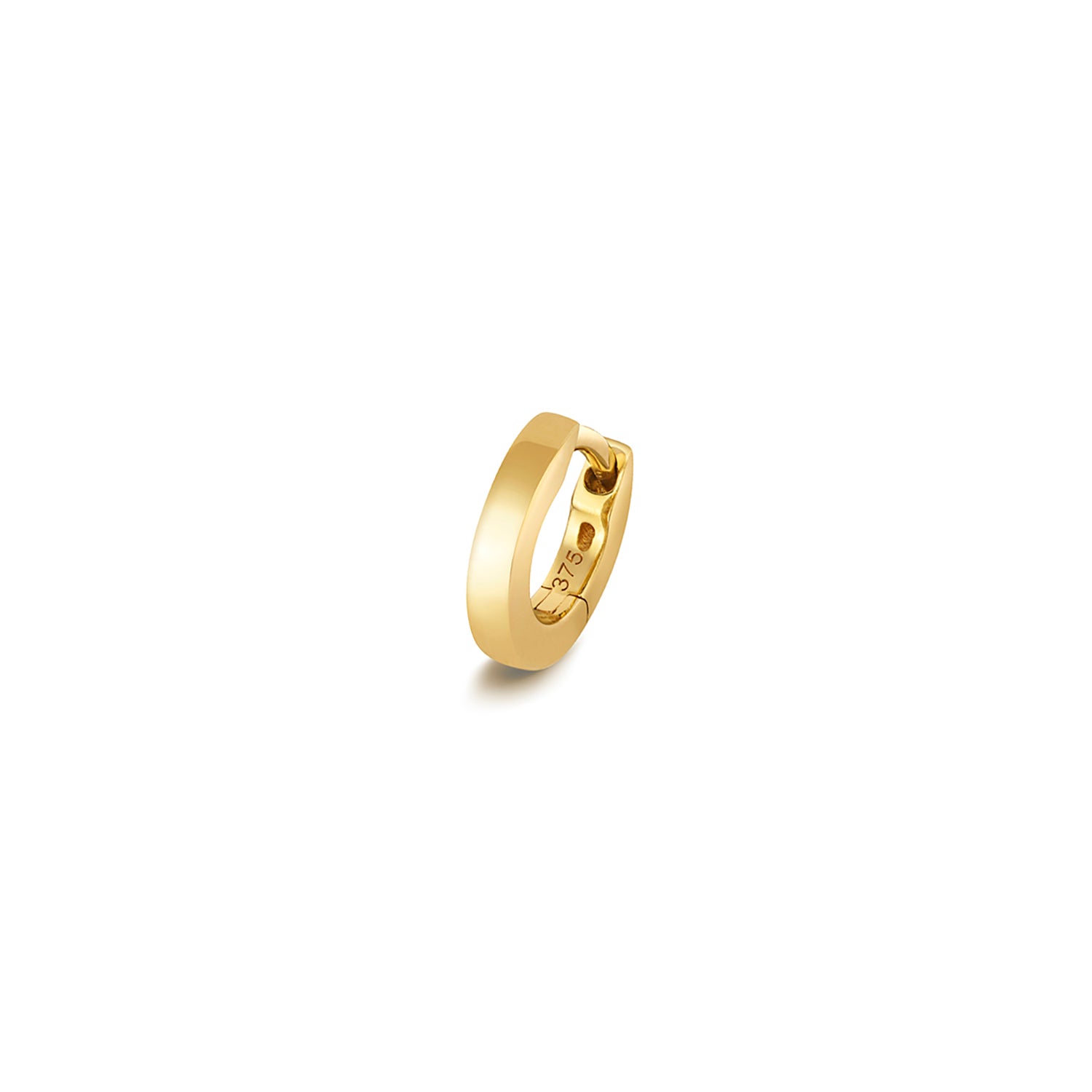 9CT GOLD CARTILAGE EARRING SOLID SQ TUBE