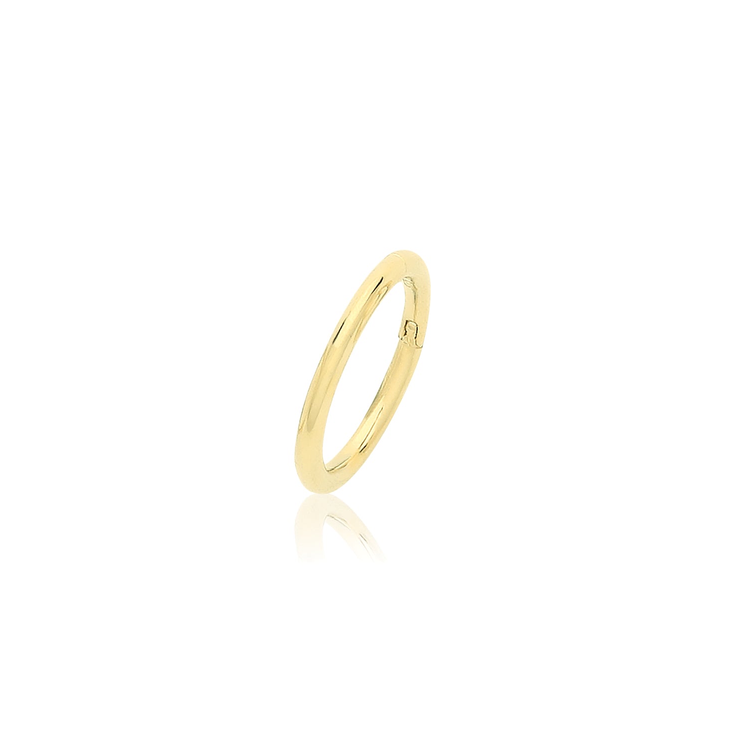 9CT YEL GOLD SEAMLESS OVAL CLICKER