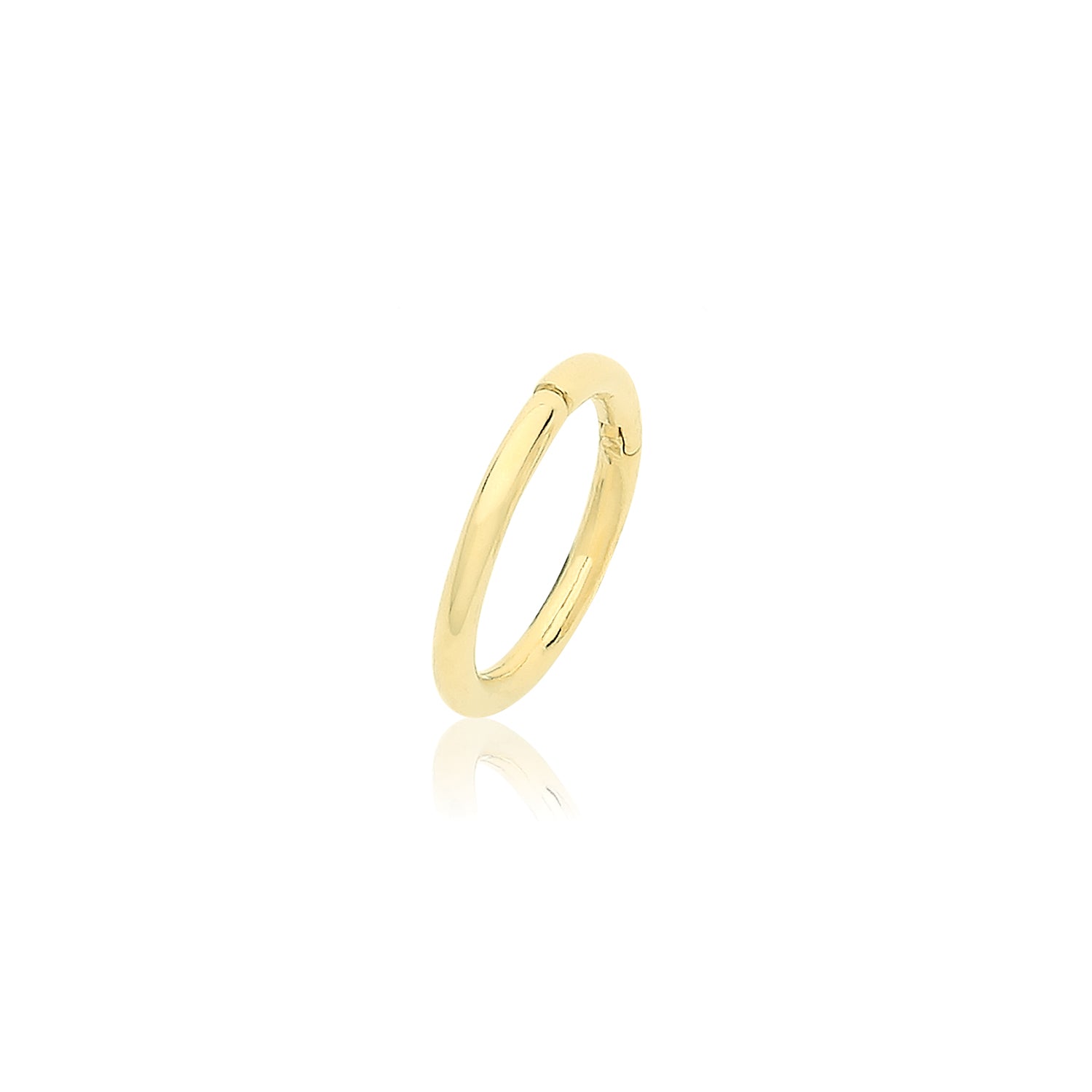 9CT YEL GOLD SEAMLESS OVAL CLICKER