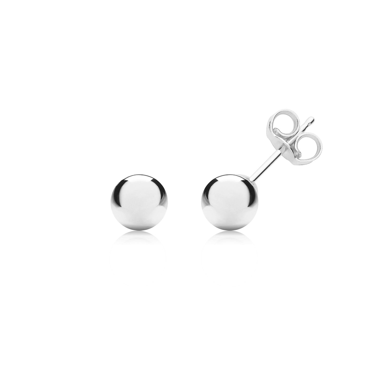 9CT WHT GOLD 5MM BALL STUD EARRINGS