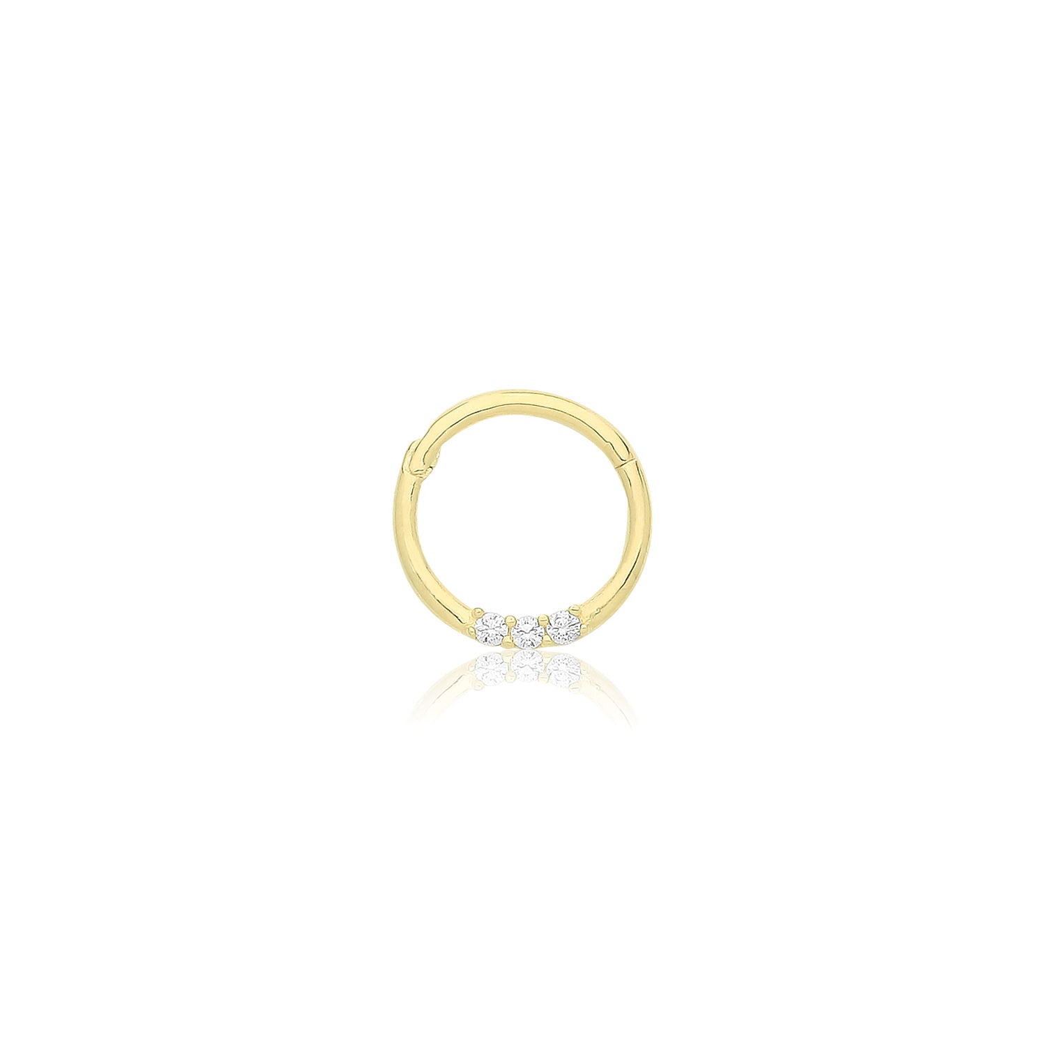 9CT YEL GOLD CZ SEPTUM PIERCING