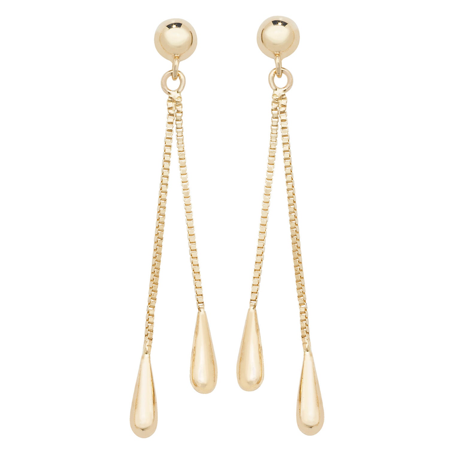 9CT YEL GOLD DROP EARRINGS