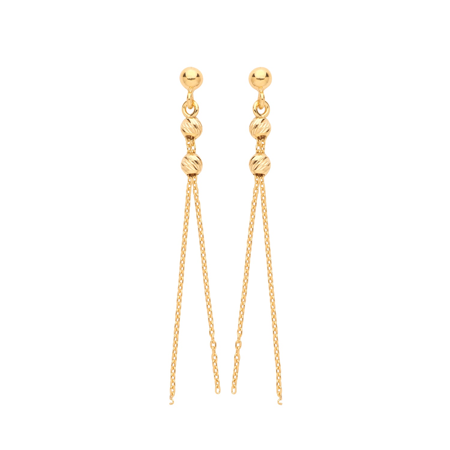 9CT YEL GOLD DROP EARRINGS