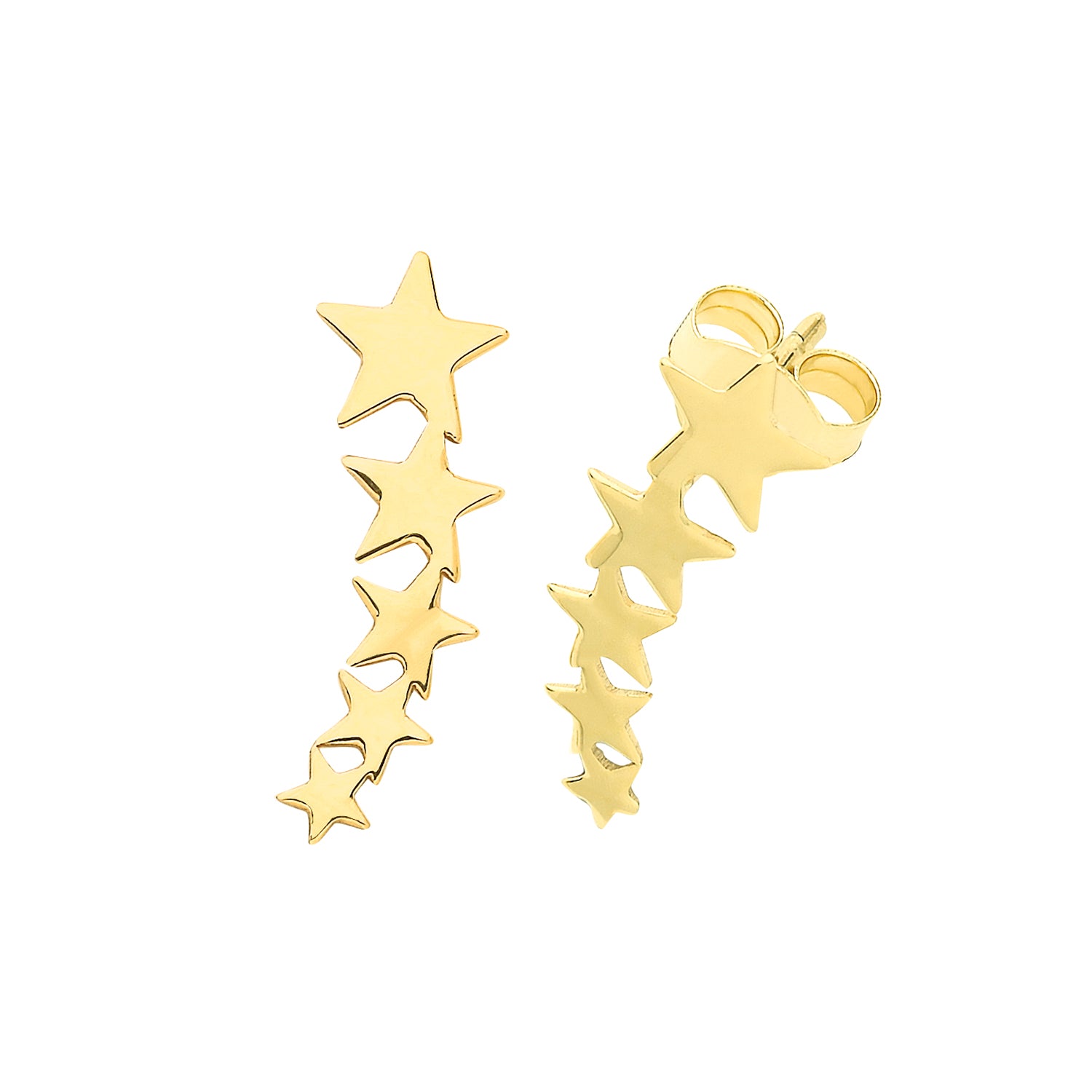 9CT YEL GOLD CONSTELLATION STUD EARRINGS