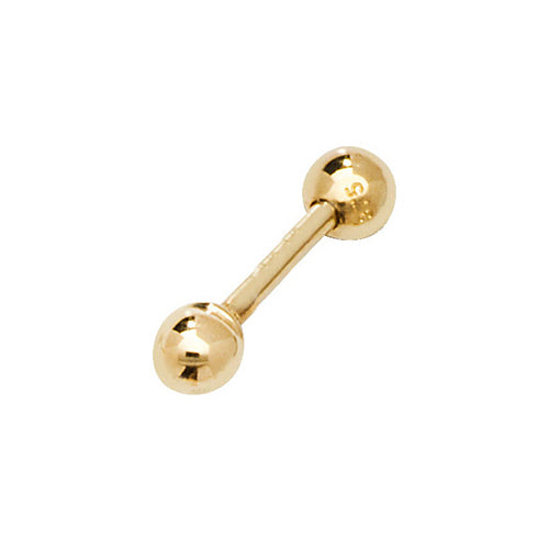 9CT YEL GOLD BEAD CARTILAGE 8.5MM POST STUD