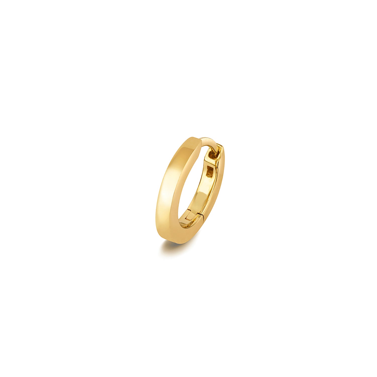 18CT GOLD CARTILAGE EARRING SOLID SQ TUBE