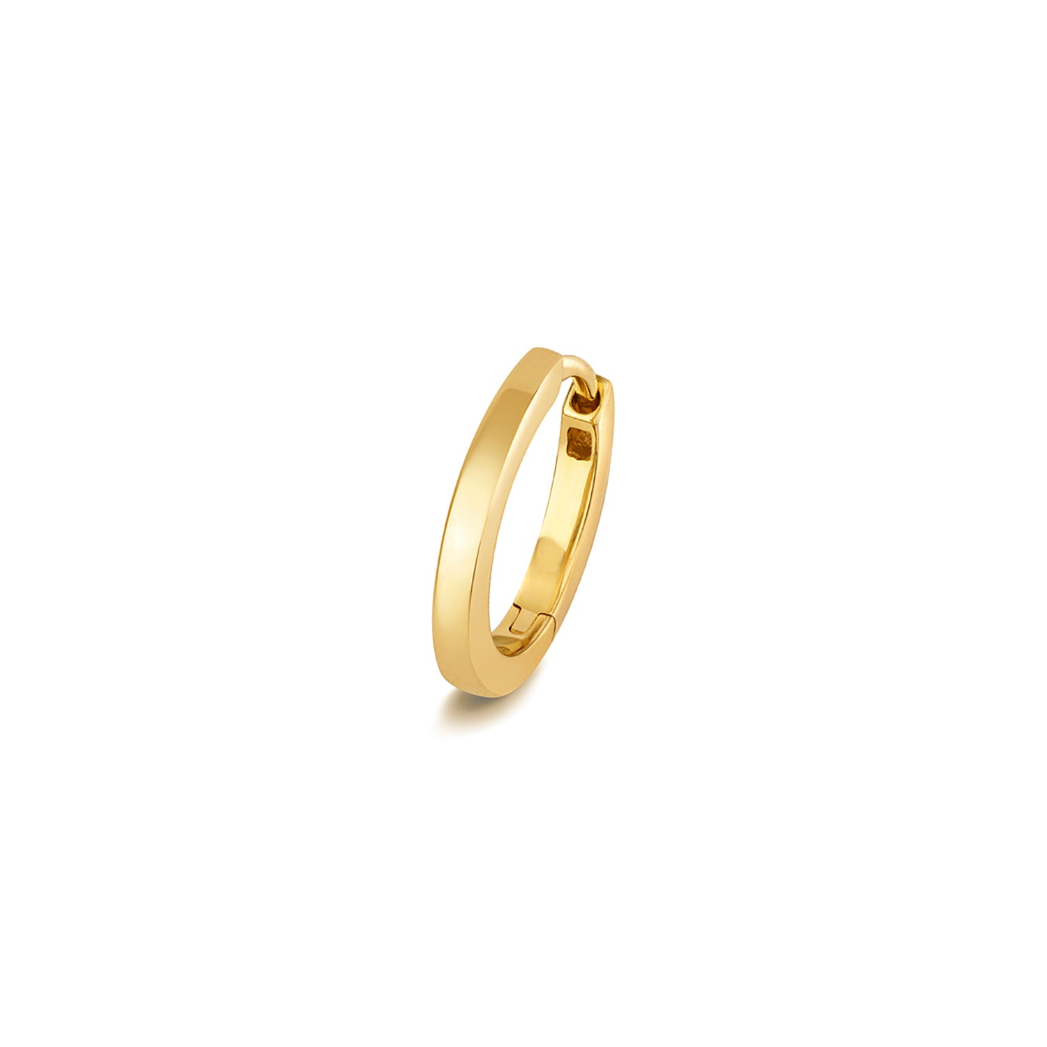 18CT GOLD CARTILAGE EARRING SOLID SQ TUBE