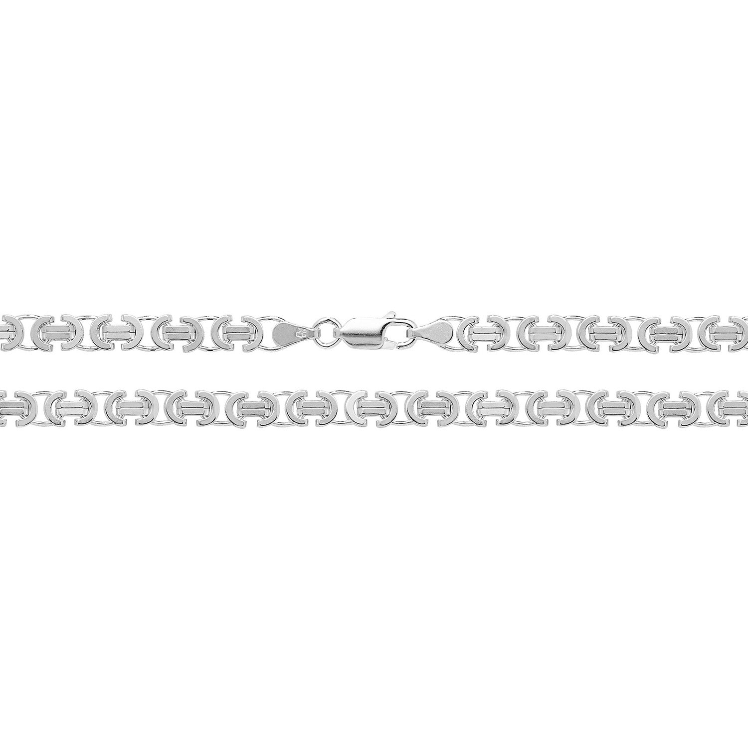 SILVER FLAT BYZANTINE CHAIN