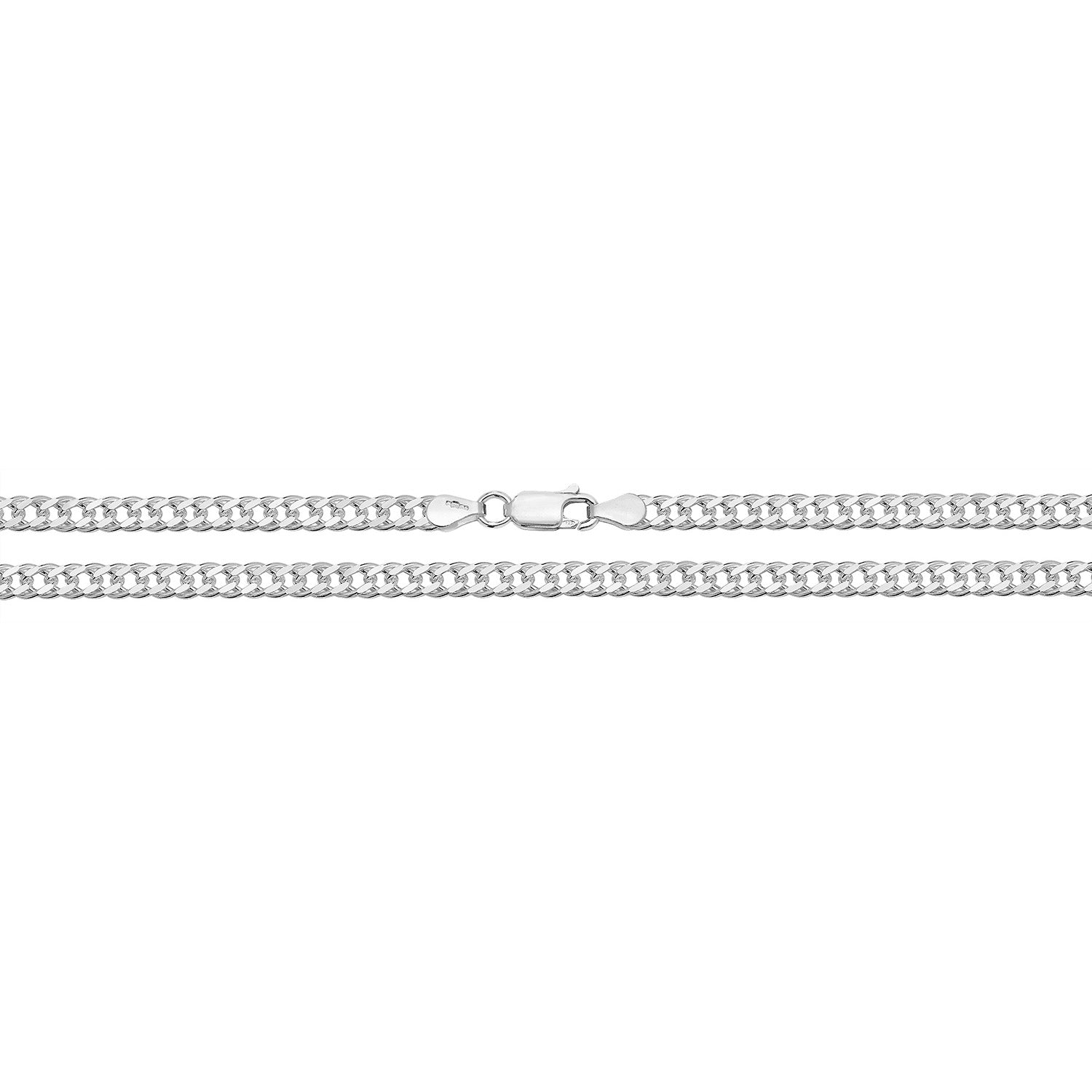 SILVER DOUBLE CURB CHAIN