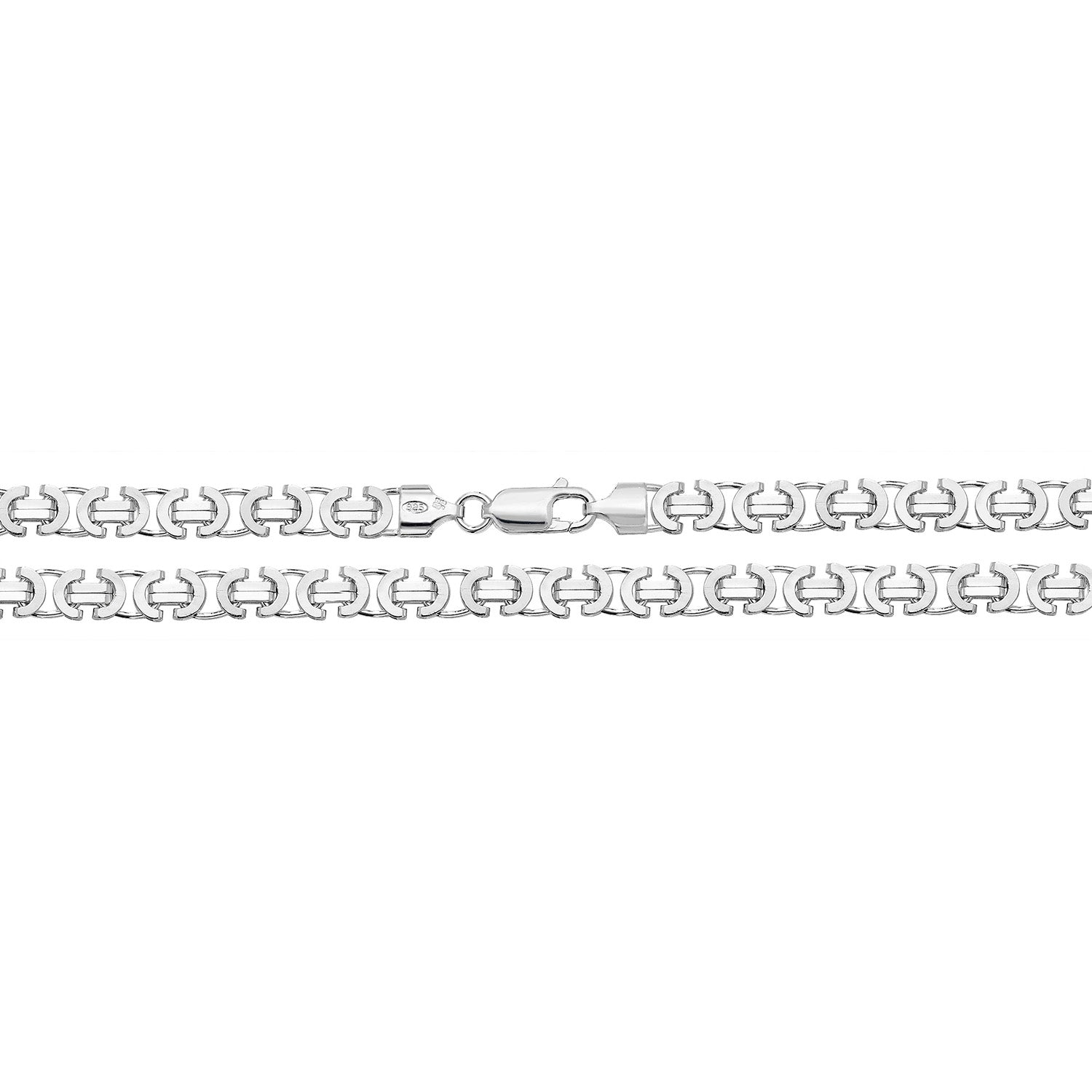 SILVER FLAT BYZANTINE CHAIN
