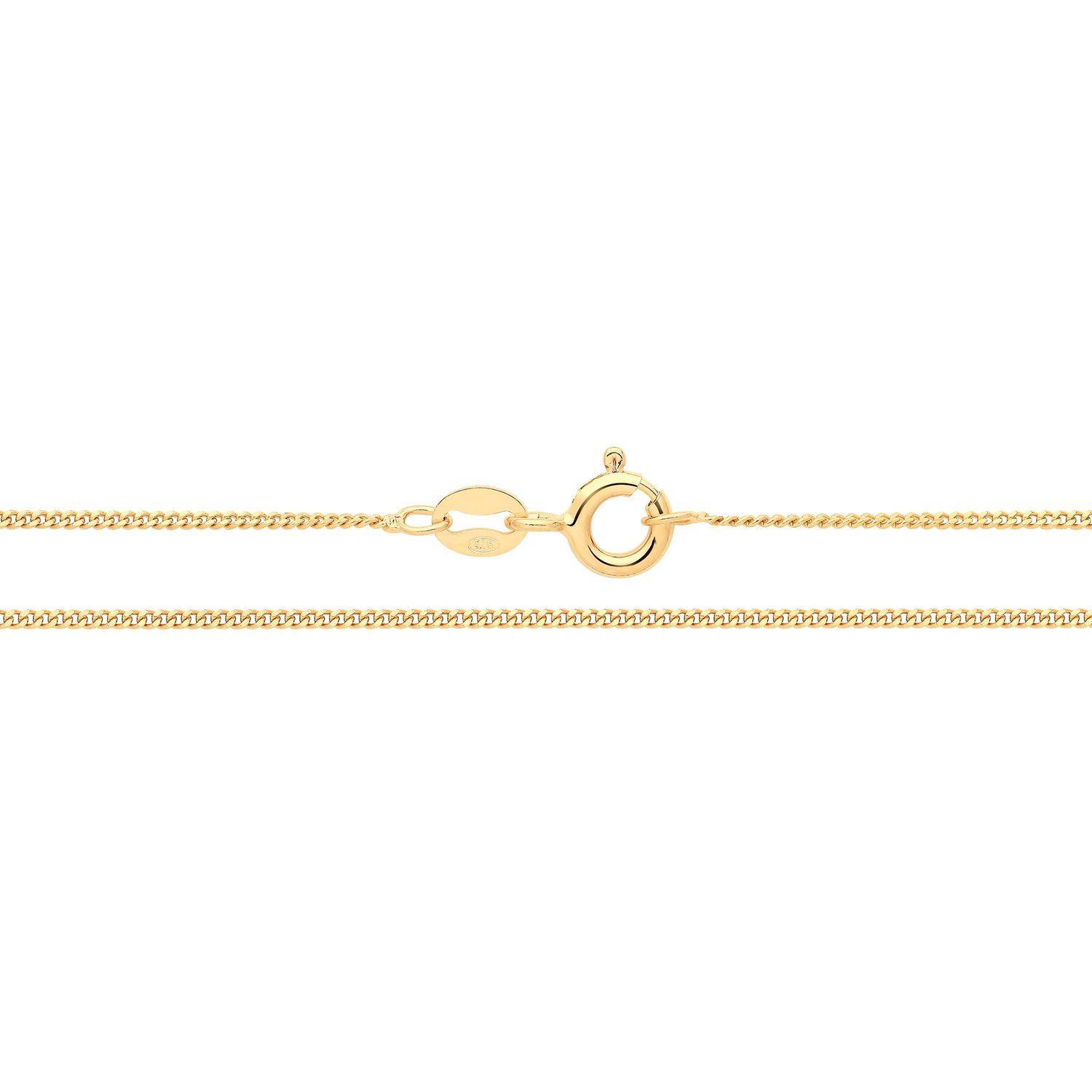 SILVER YELLOW GOLD PLATED FINE CURB CHAIN