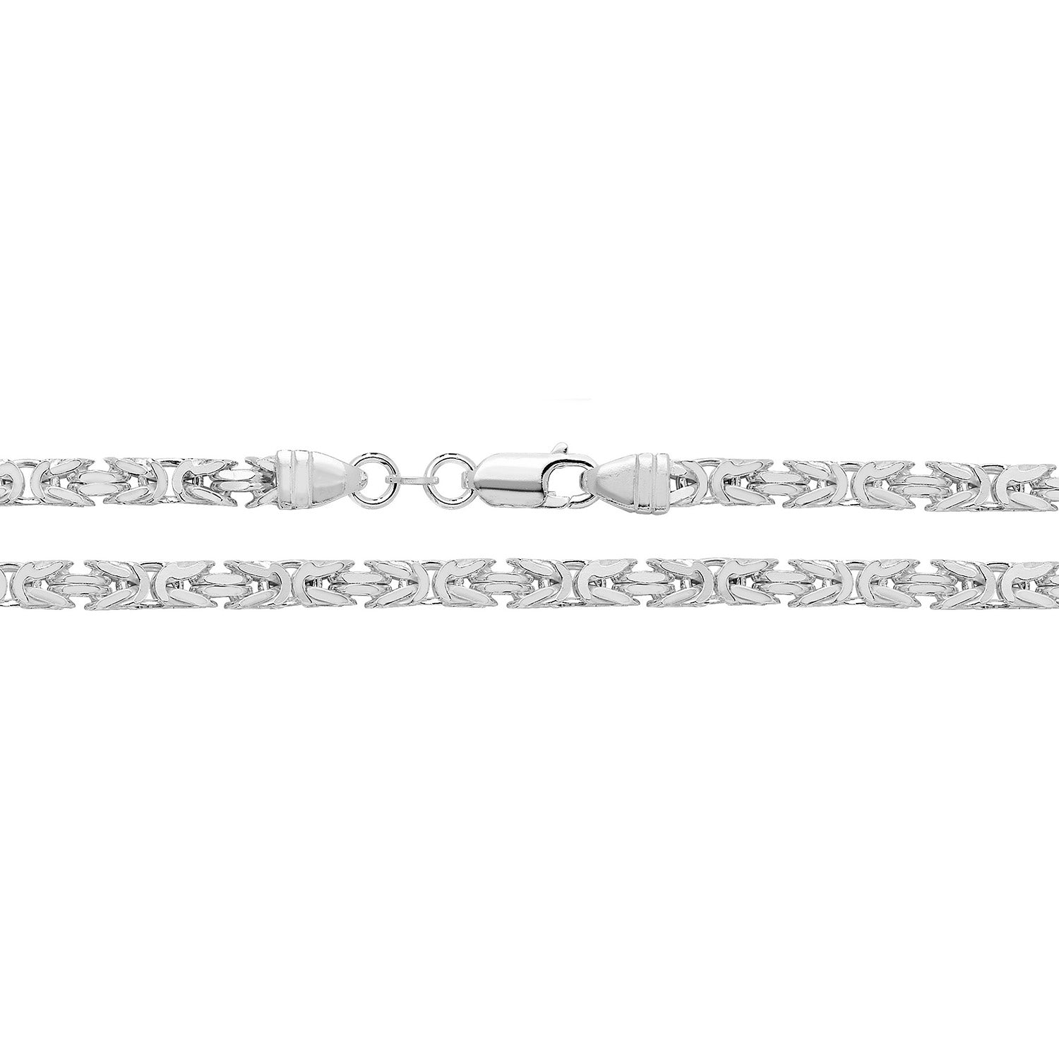 SILVER SQUARE BYZANTINE CHAIN