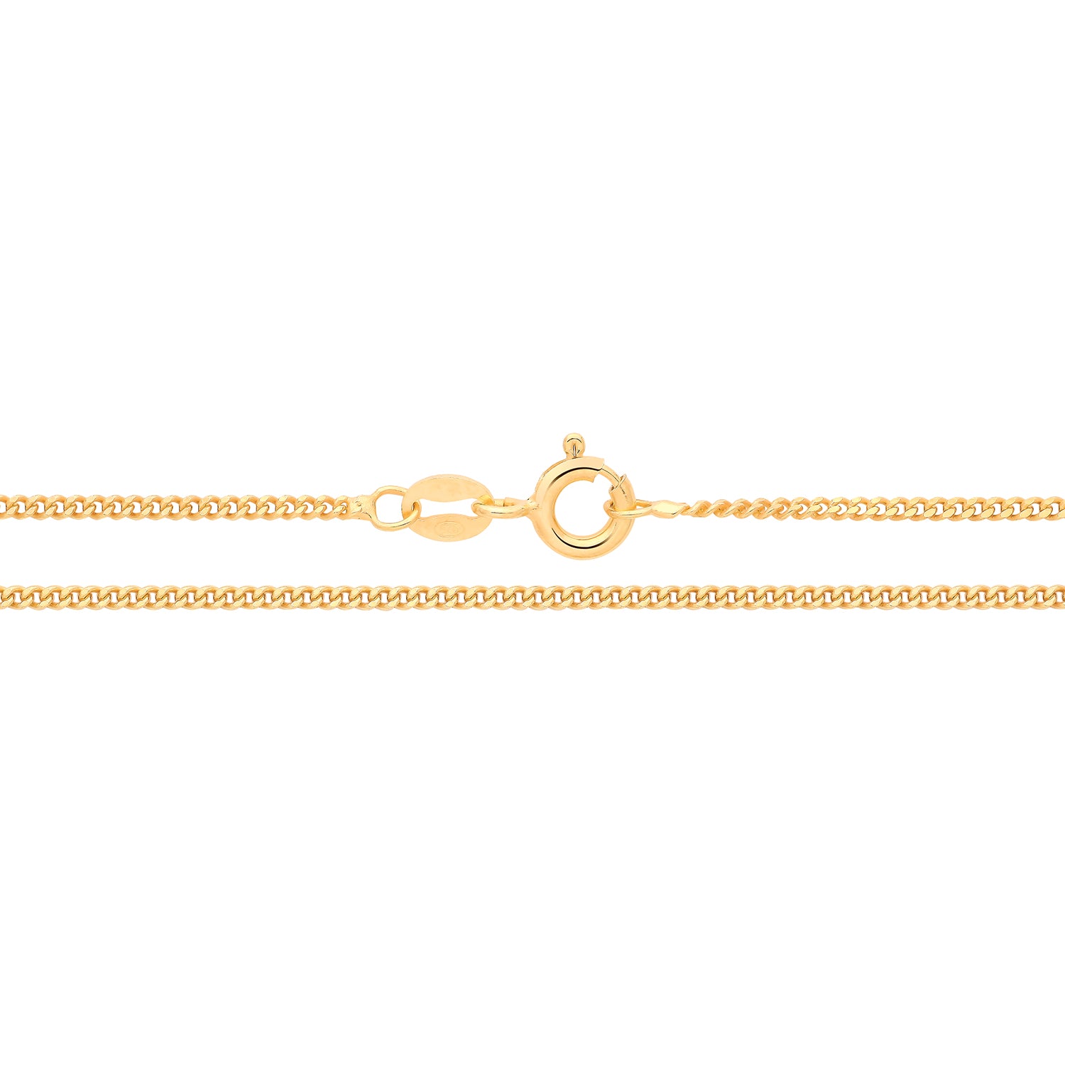 SILVER YELLOW GOLD PLATED FINE CURB CHAIN
