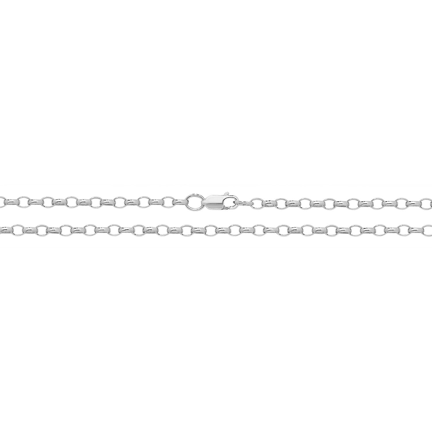 SILVER OVAL BELCHER CHAIN