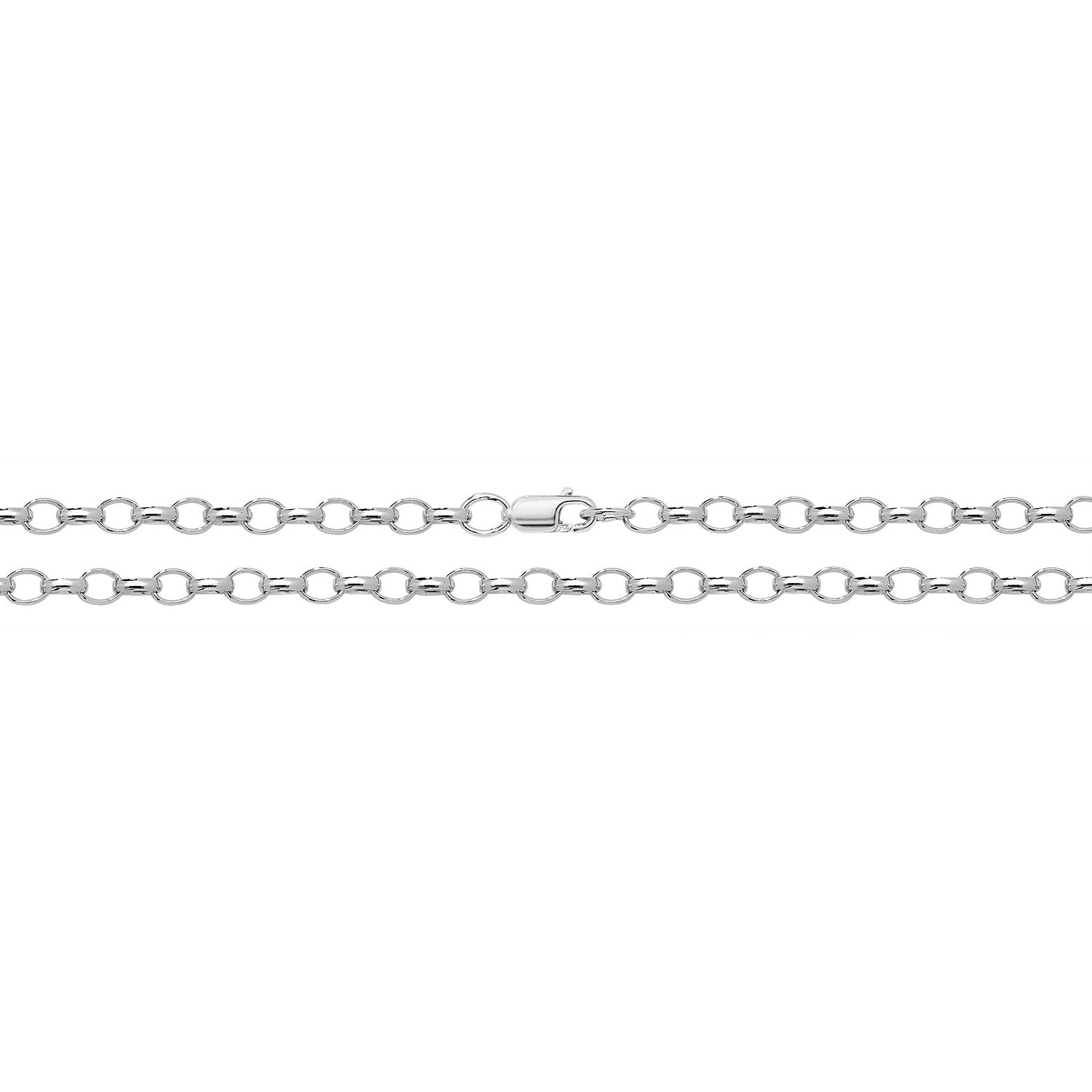 SILVER OVAL BELCHER CHAIN