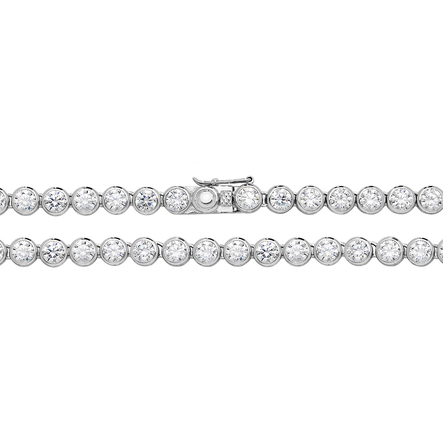 SILVER CZ MONEY CHAIN