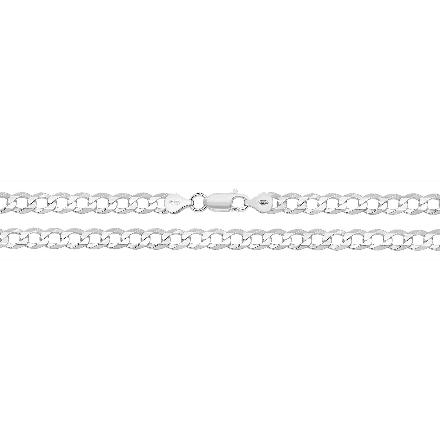 SILVER FLAT OPEN CURB CHAIN