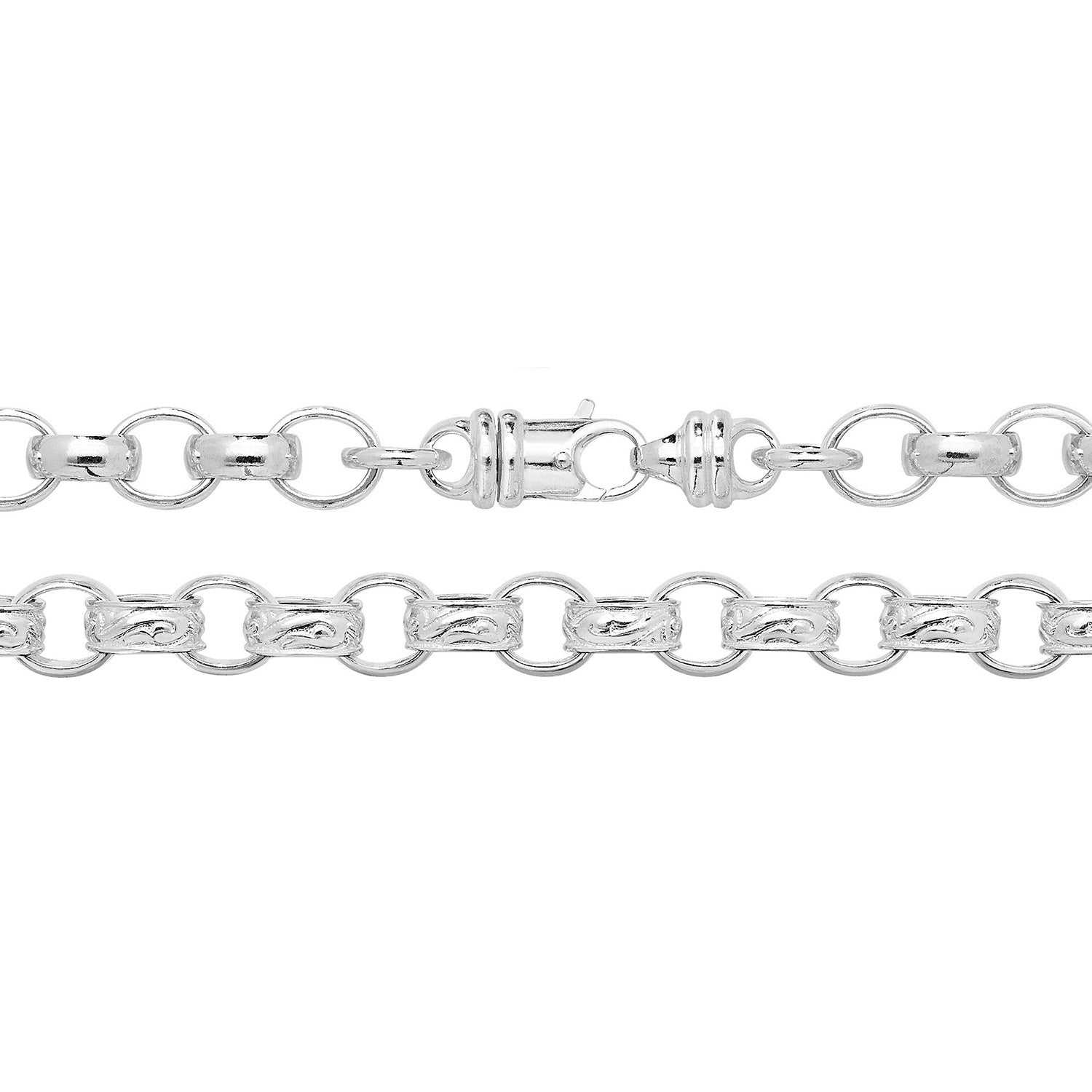 SILVER OVAL BELCHER CHAIN