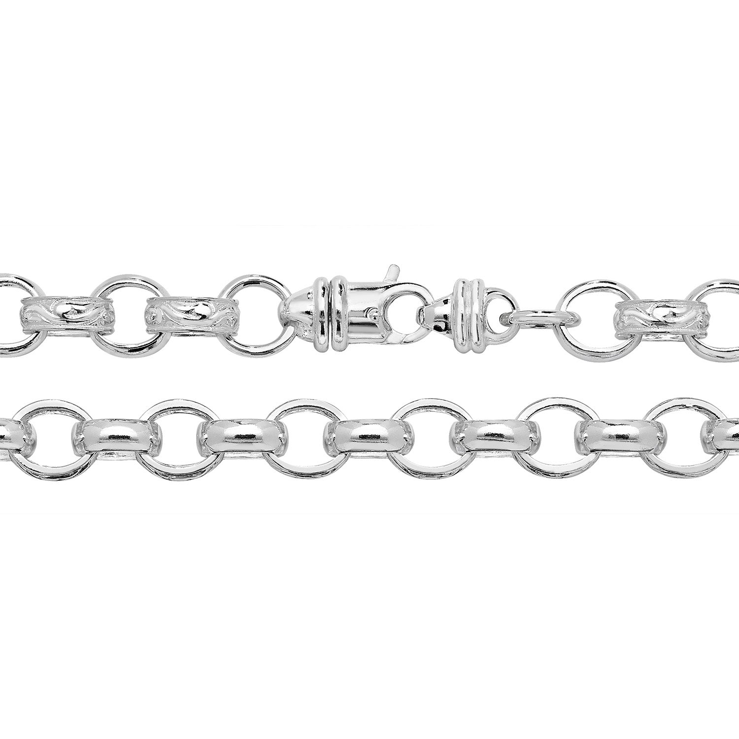 SILVER OVAL BELCHER CHAIN