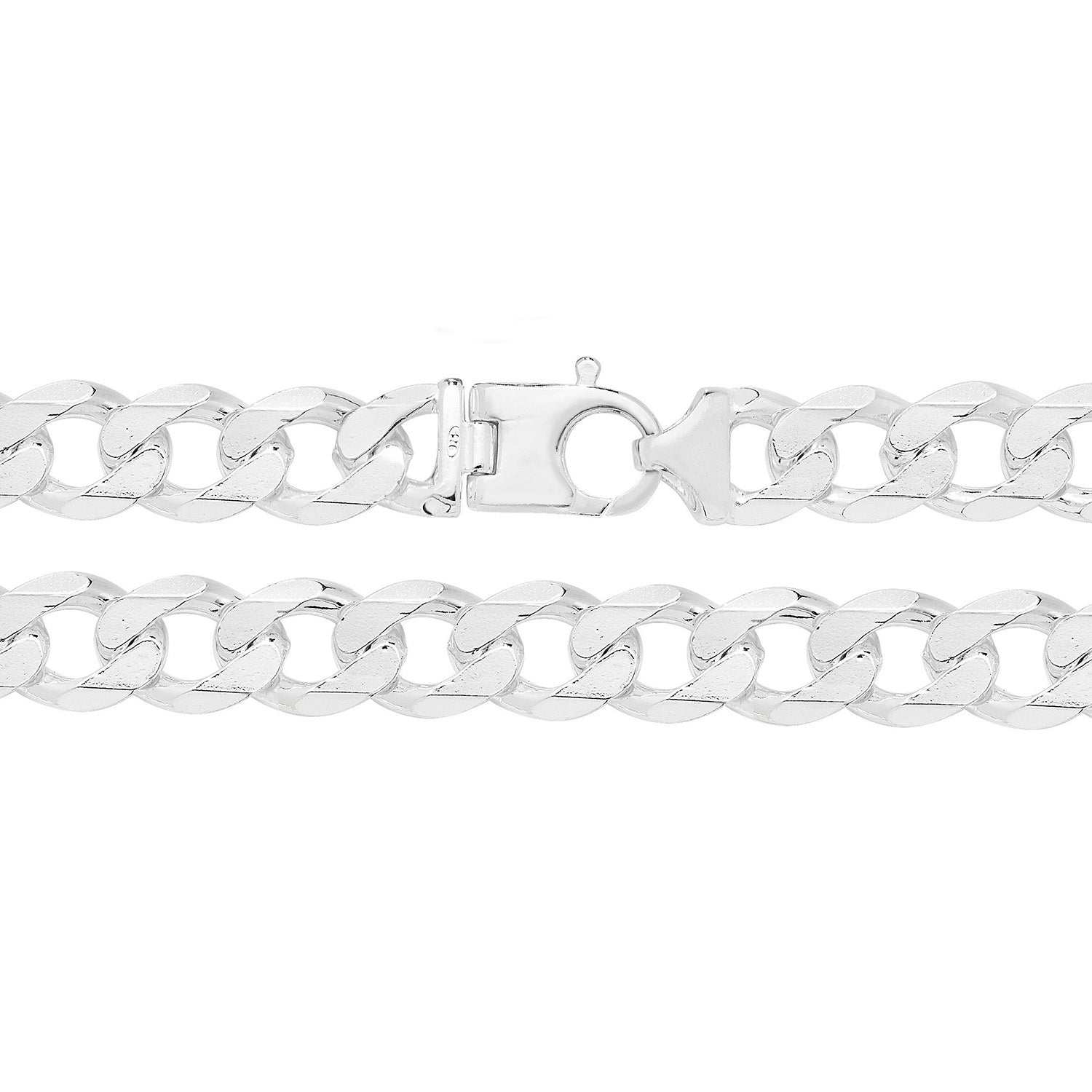 SILVER HEAVY DIAMOND CUT CURB CHAIN