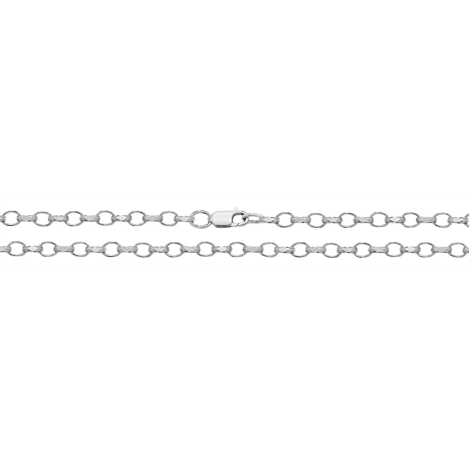 SILVER FACETED BELCHER CHAIN