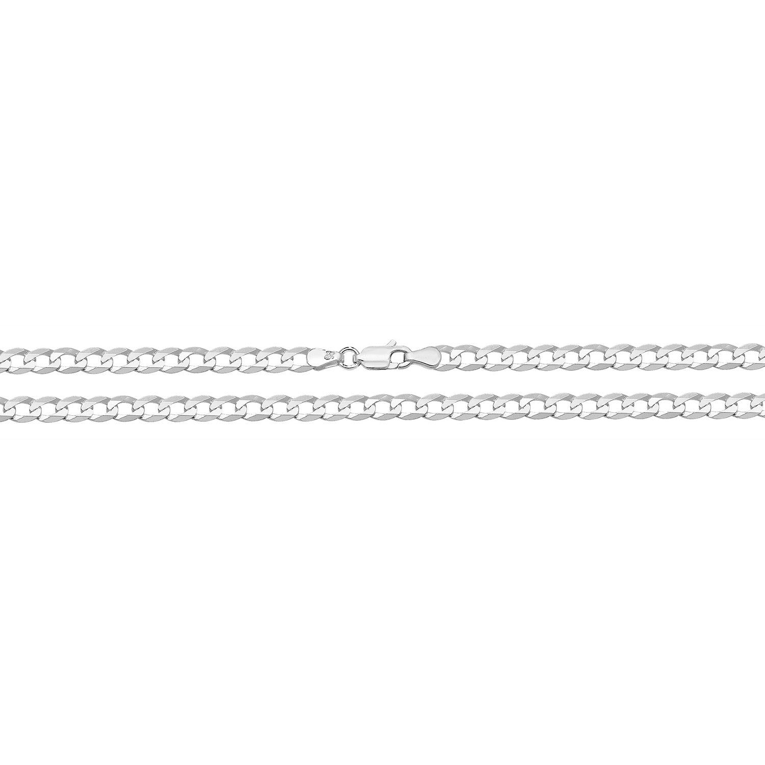 SILVER FLAT OPEN CURB CHAIN