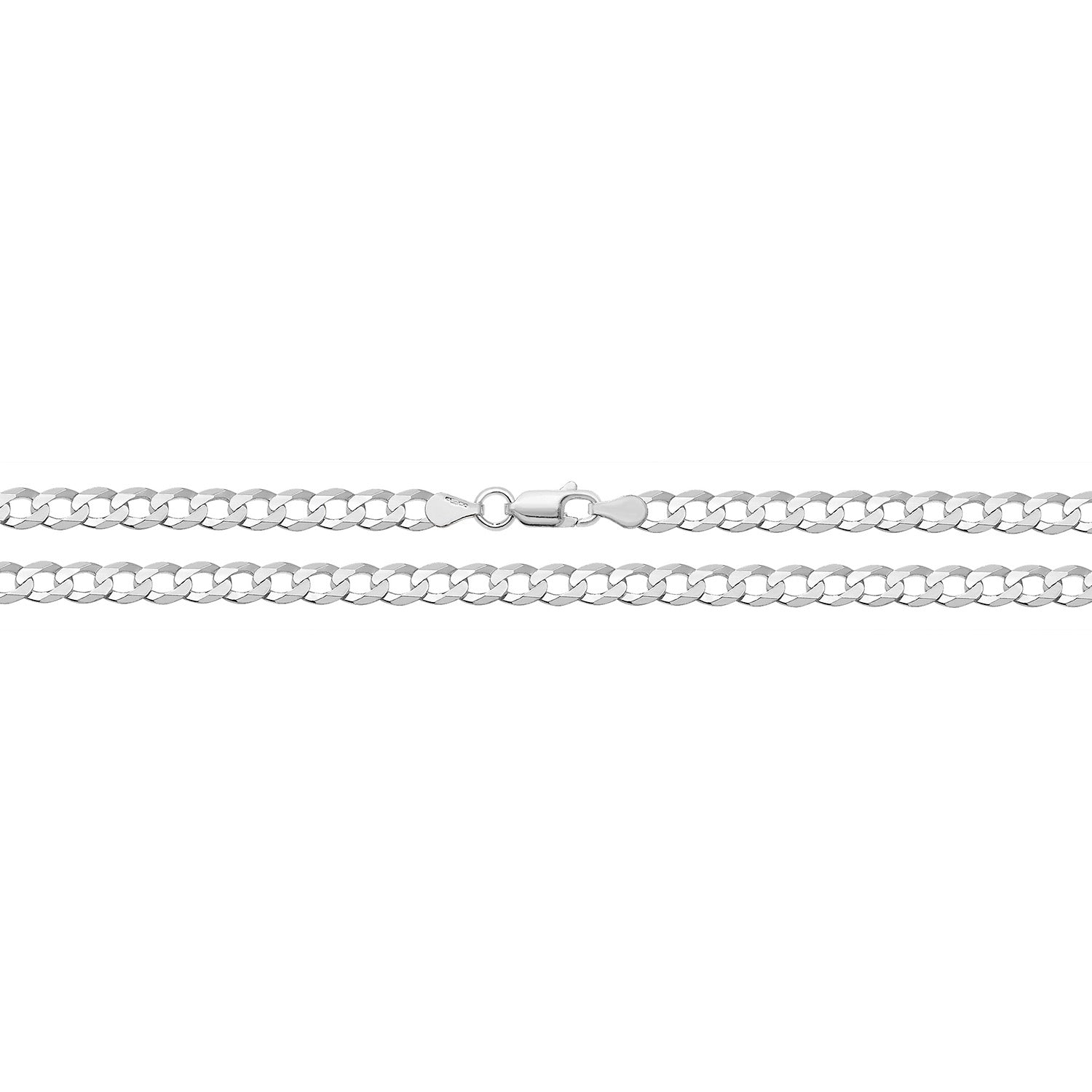 SILVER FLAT OPEN CURB CHAIN