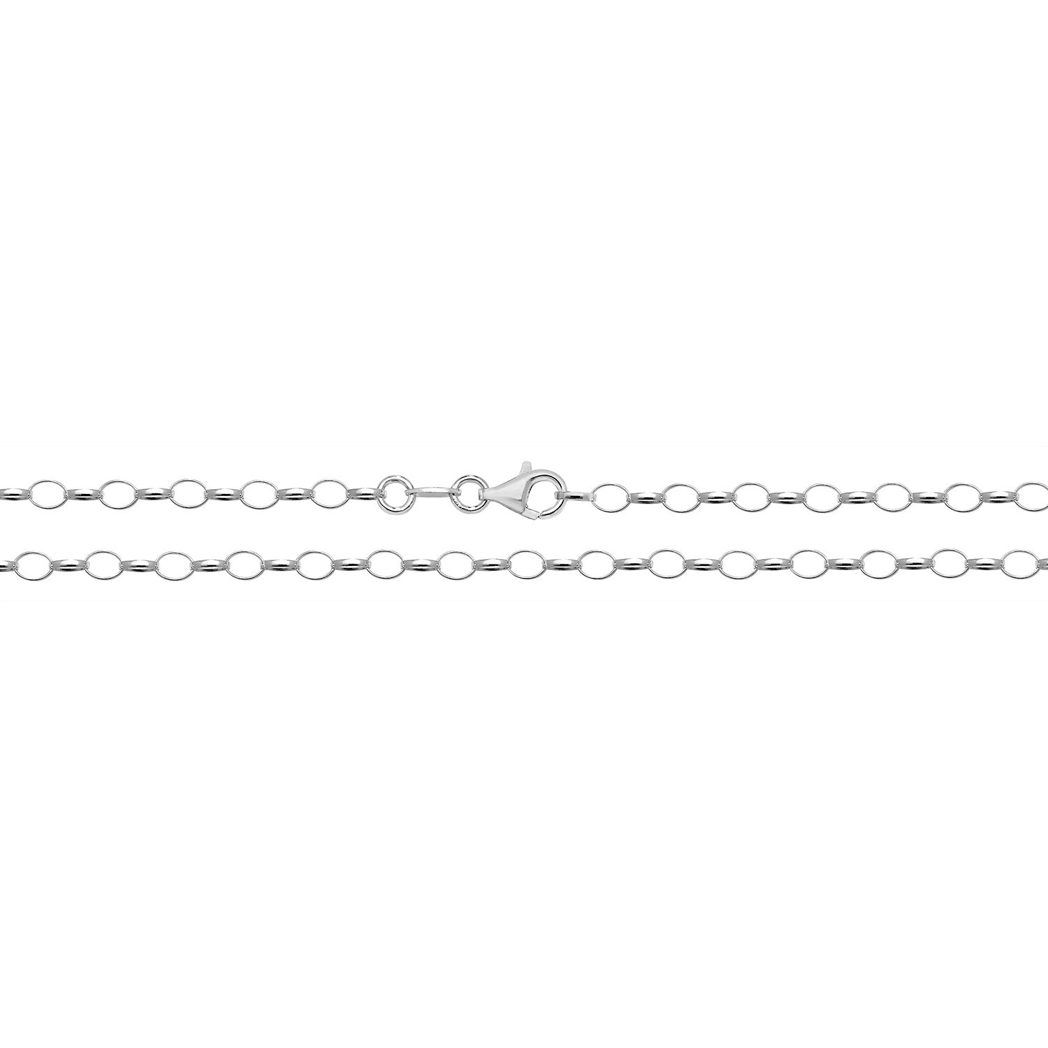 SILVER OVAL BELCHER LIGHT CHAIN