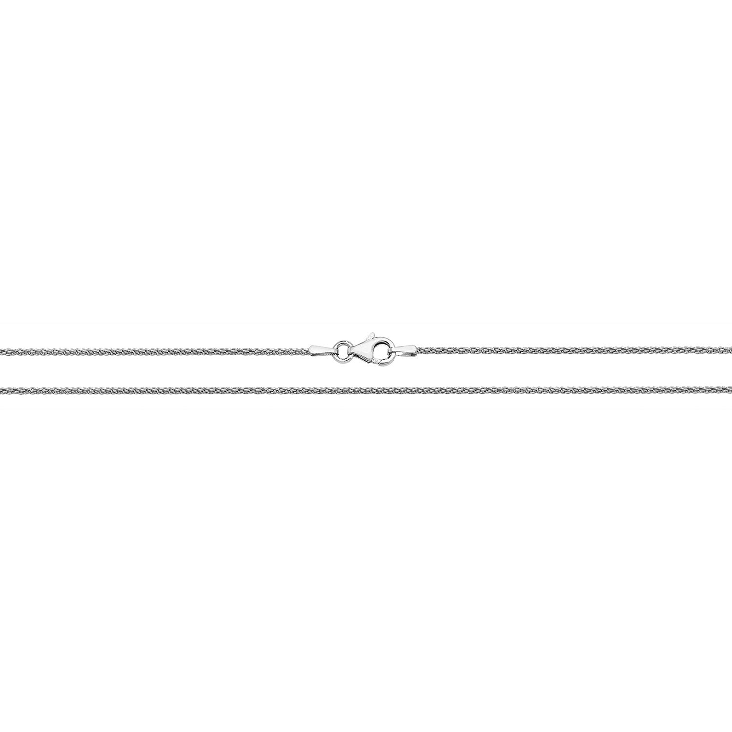 SILVER RHODIUM PLATED SPIGA CHAIN