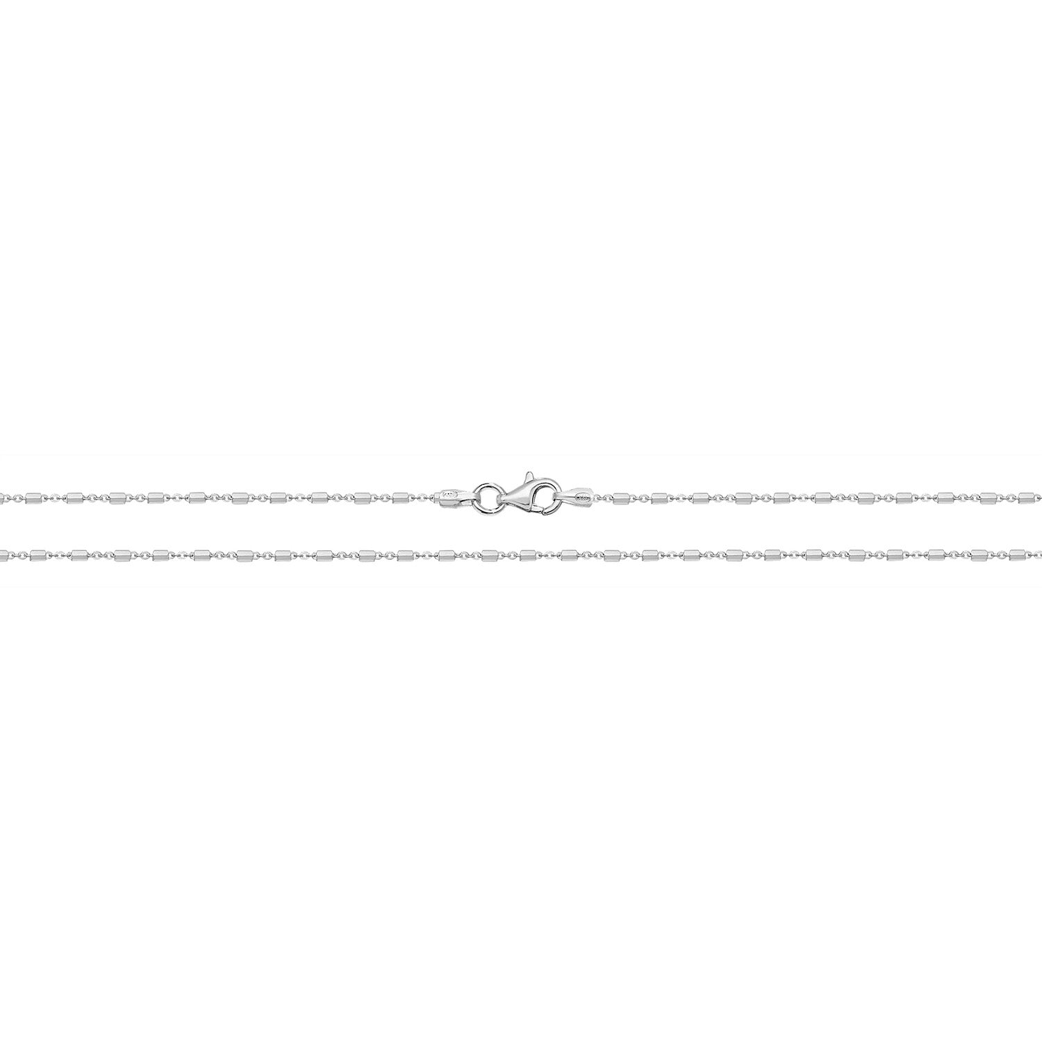 SILVER DIAMOND CUT TUBE CHAIN